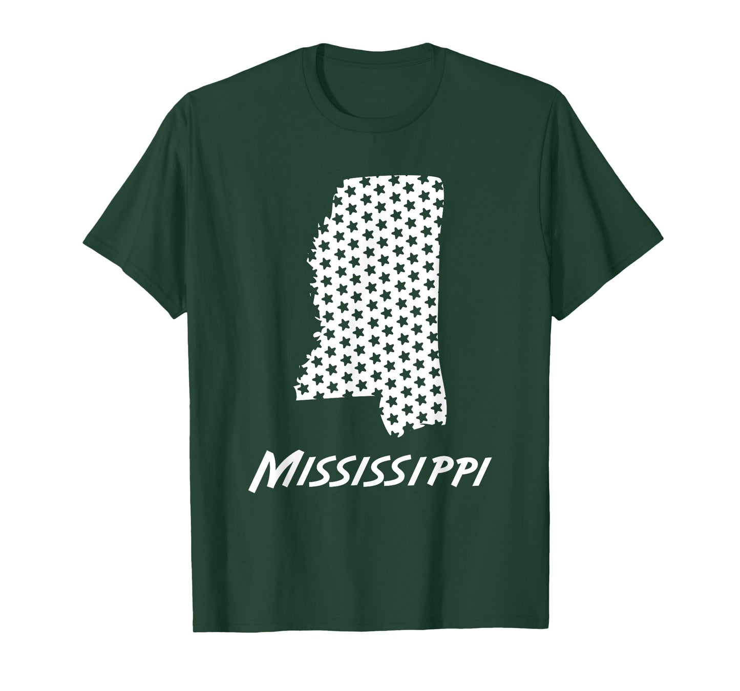 Mississippi USA State Outline Stars Vintage Retro Design T-Shirt