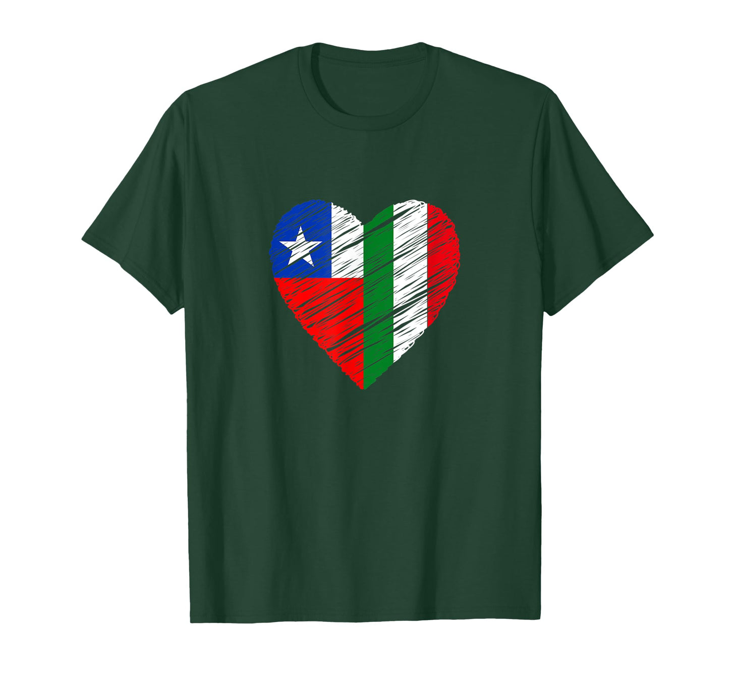 Puerto Rico Italy Heart Italian Flag Puerto Rican Flag Heart T-Shirt
