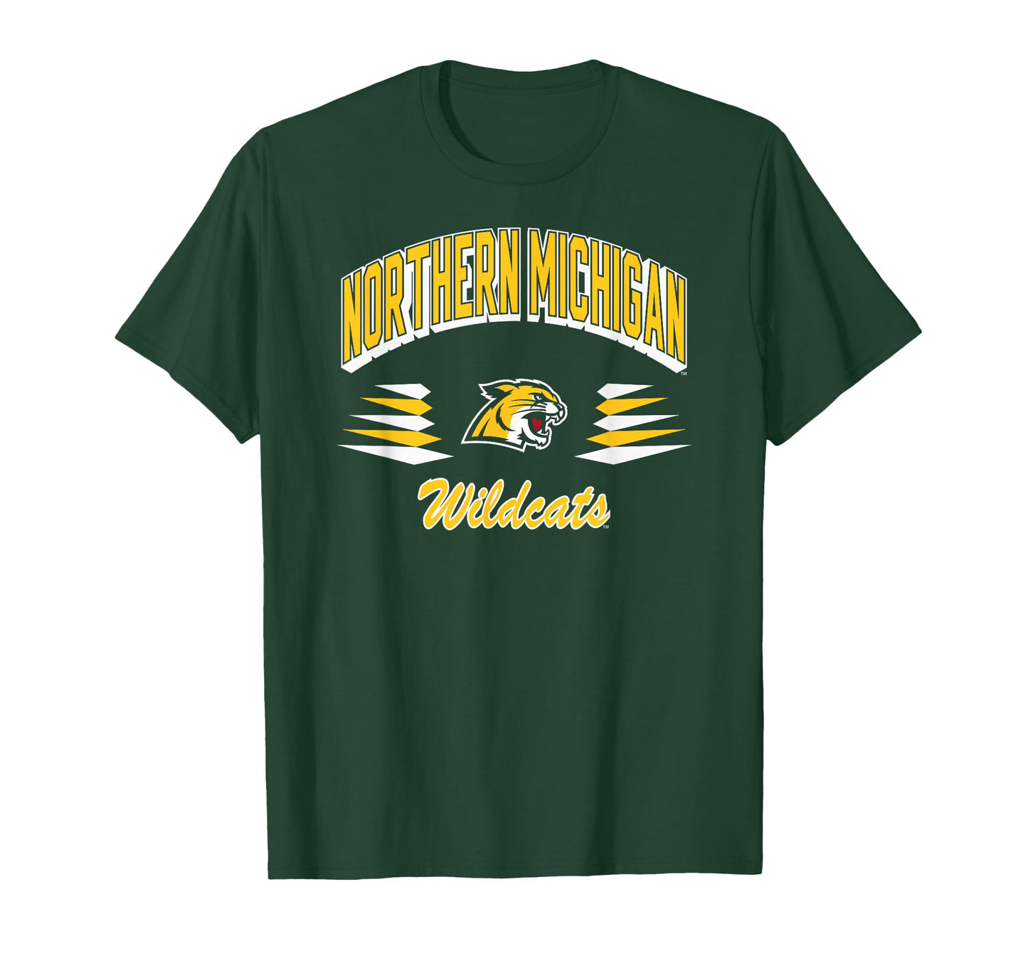 Northern Michigan Wildcats Retro Diamond Green T-Shirt