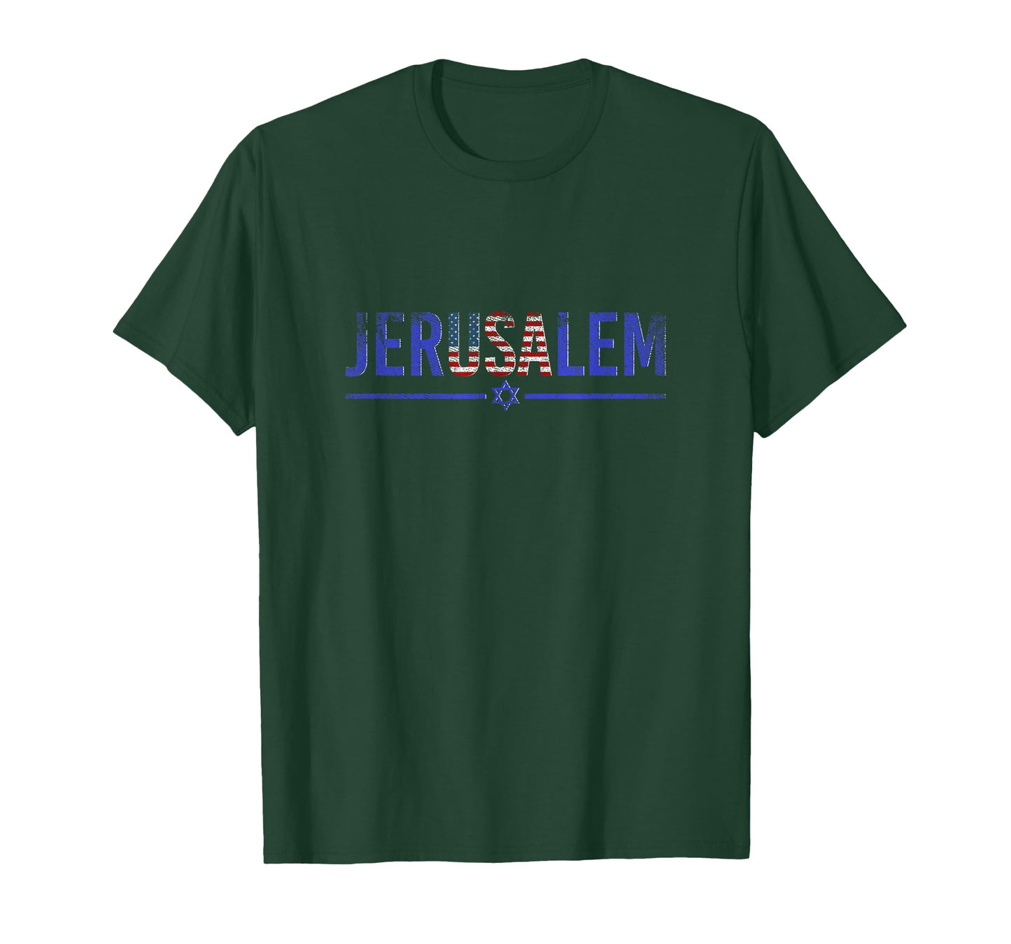 Patriotic Jewish USA Flag America Israel T-Shirt