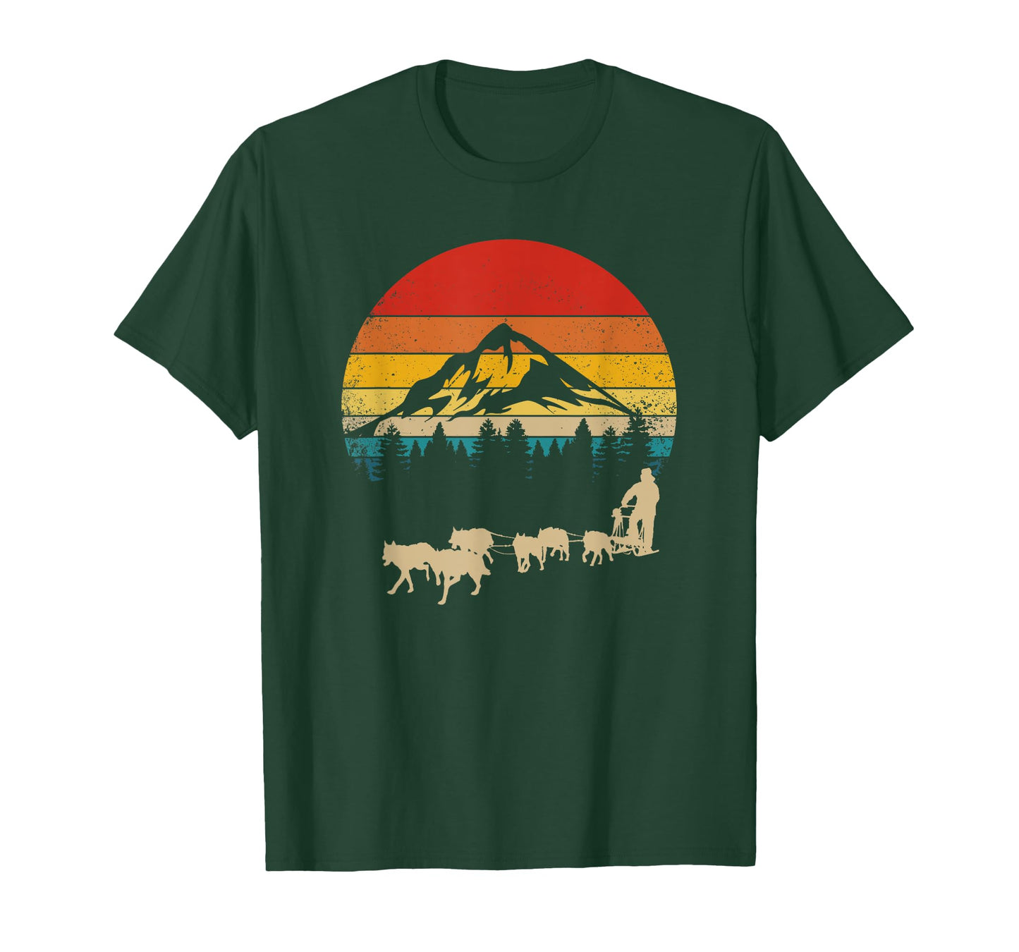 Funny Dog Sledding Men Women Kids T-Shirt