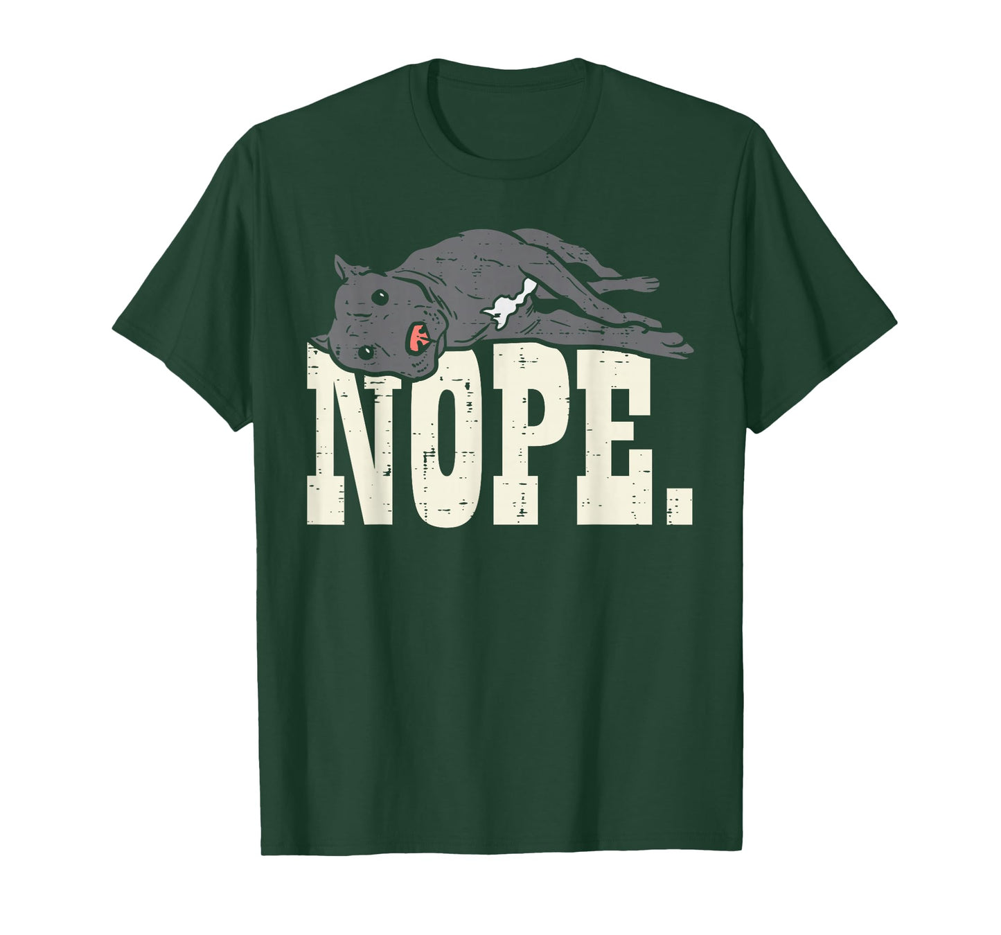 Nope Lazy Pitbull Funny Pitties Pet Dog Lover Owner Gift T-Shirt