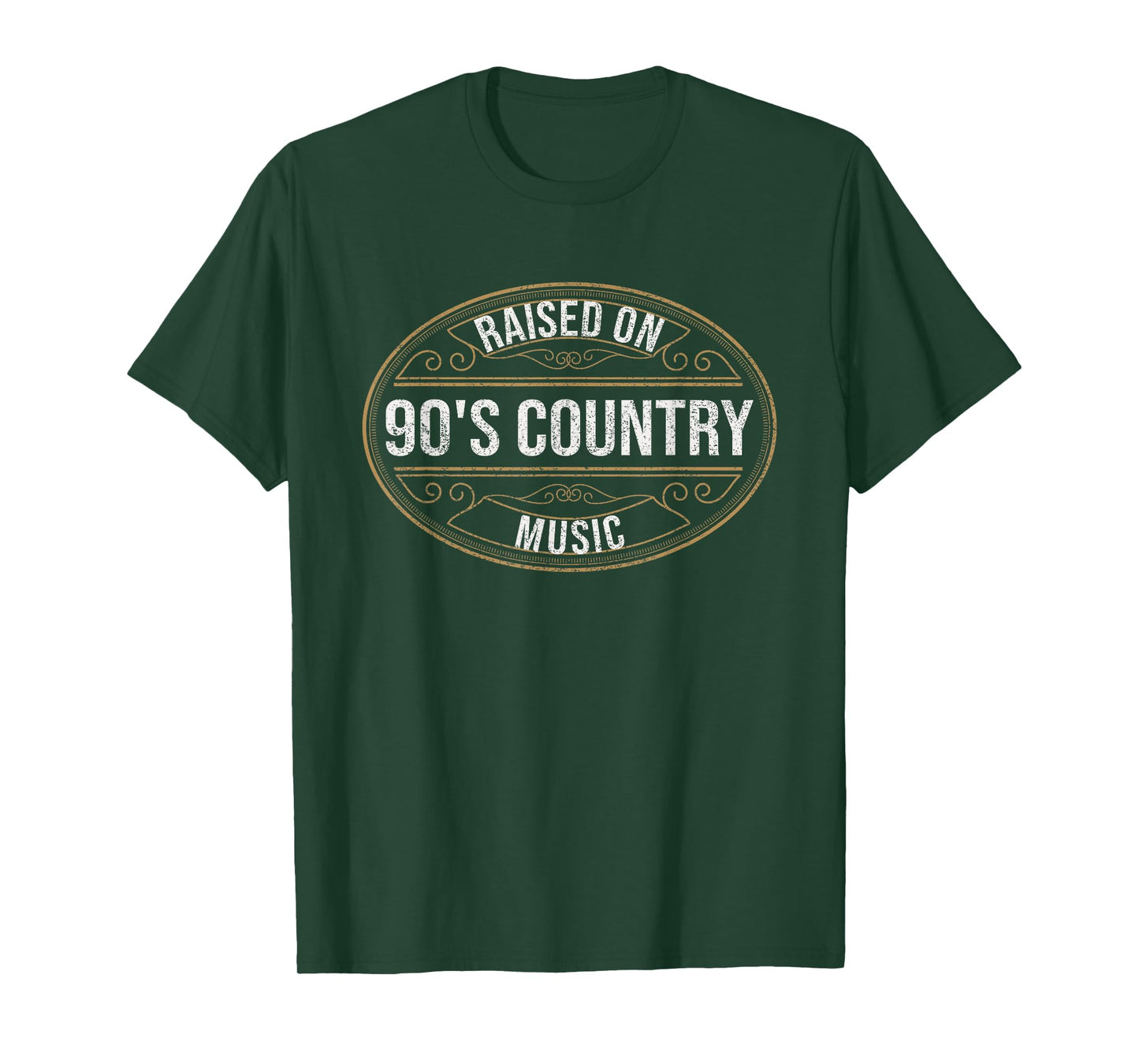 Raised On 90's Country Music Lover Western Retro Label T-Shirt