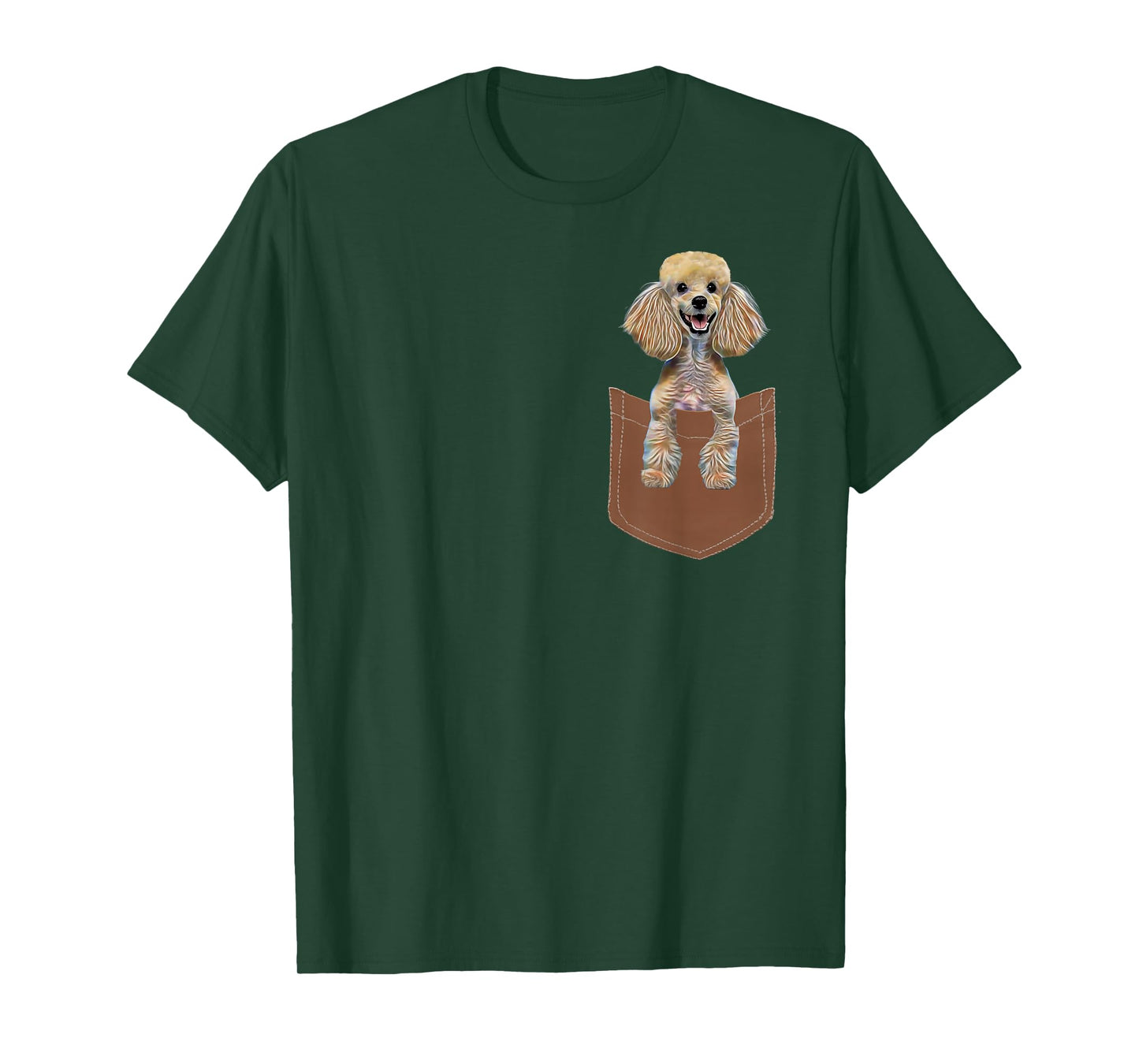 Poodle Pocket Shirt Cute Poodle Dog Men Women Kids Dog Lover T-Shirt