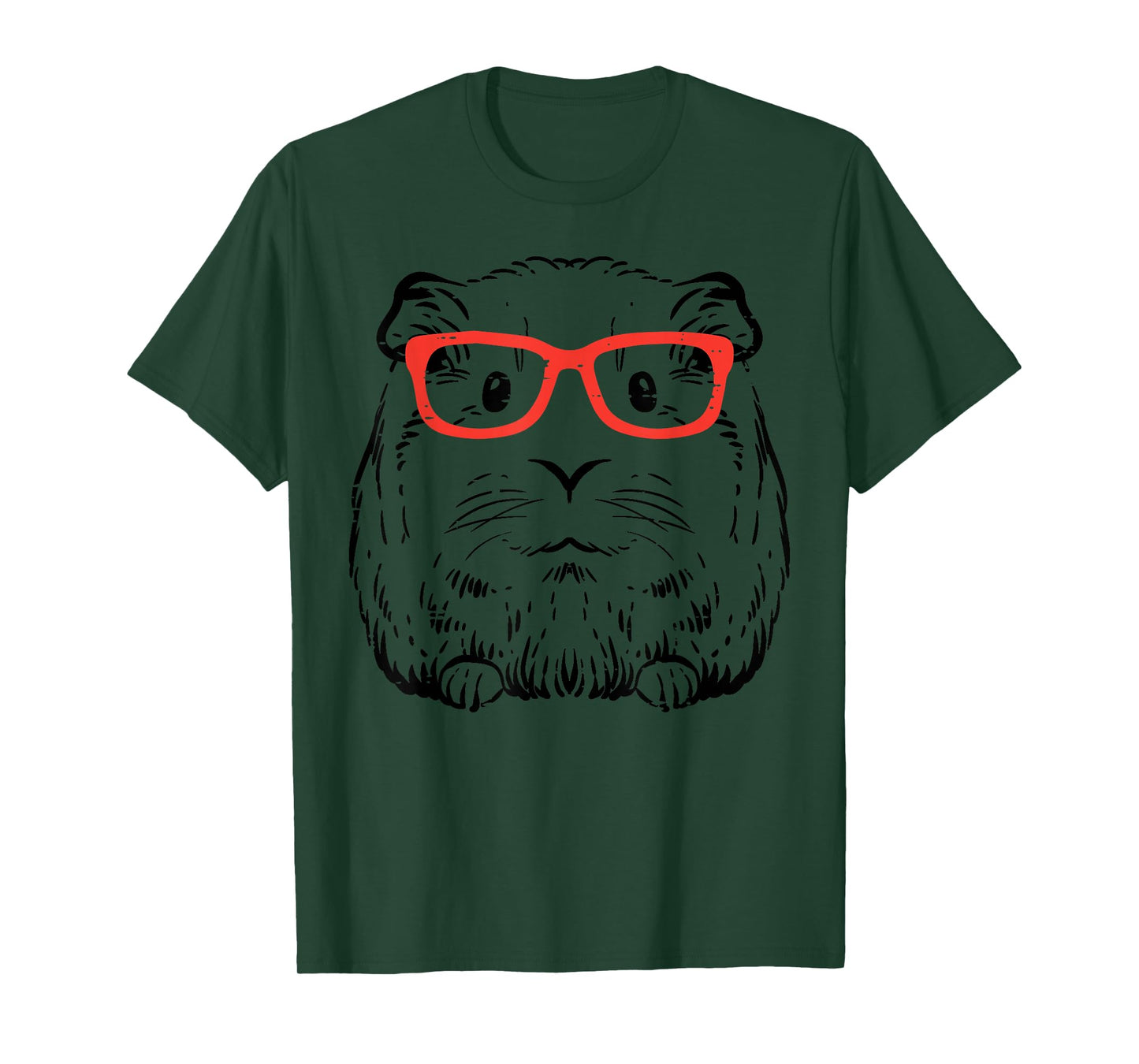 Guinea Pig Glasses Cute Hispter Cavy Nerd Pet Women Men Kids T-Shirt