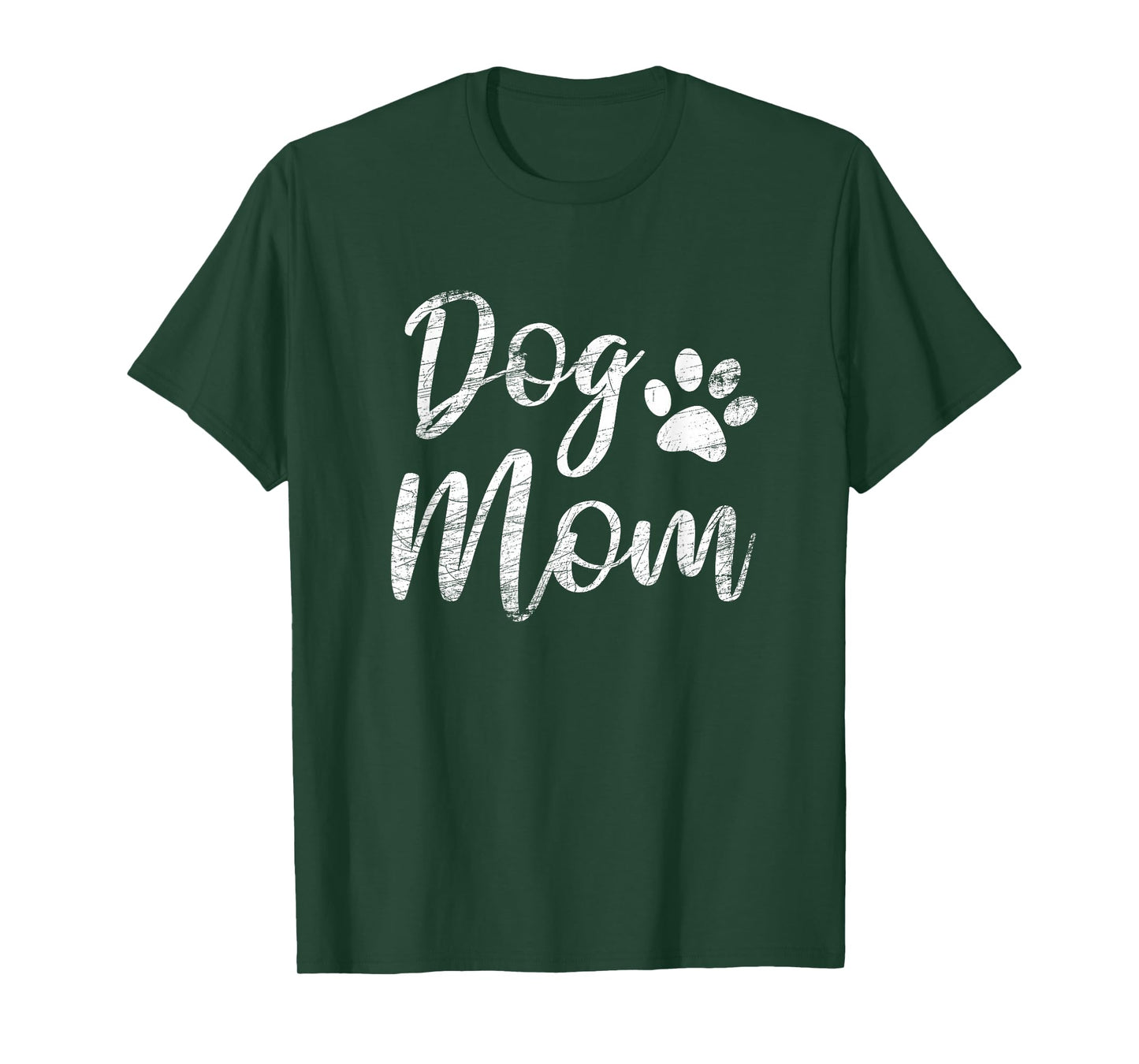 Dog Mom - Vintage/Worn Design - Funny Dog Paw - Classic T-Shirt