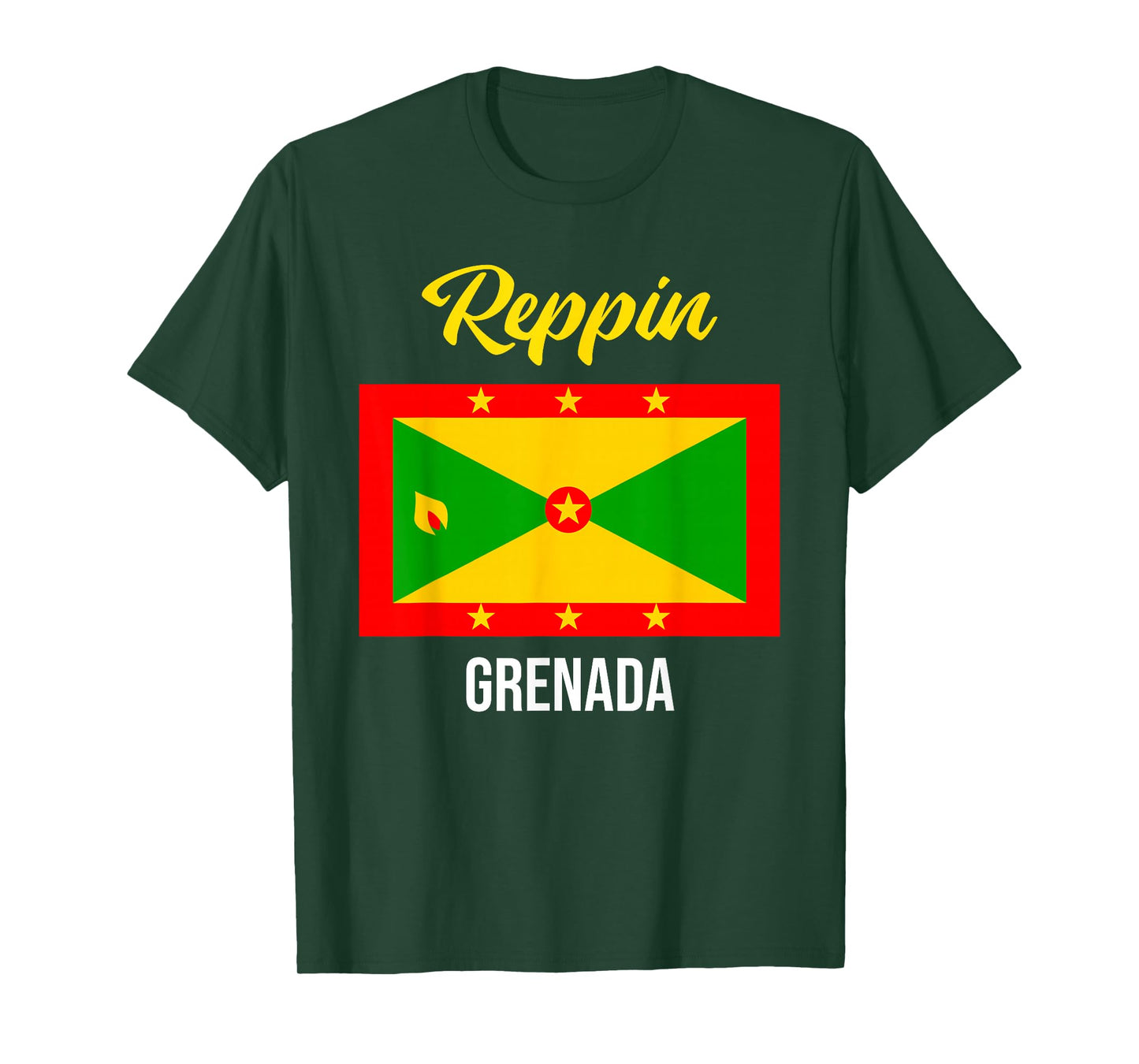 Grenada Flag Reppin West Indies Vacation T Shirt T-Shirt