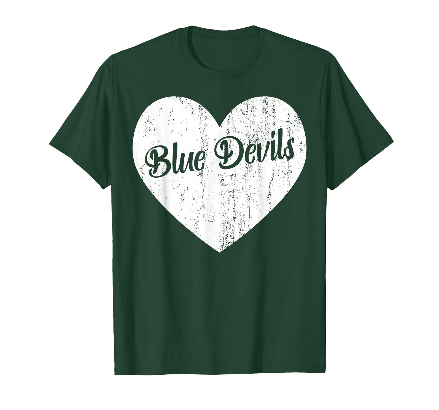 Blue Devils School Sports Fan Team Spirit Mascot Heart Gift T-Shirt