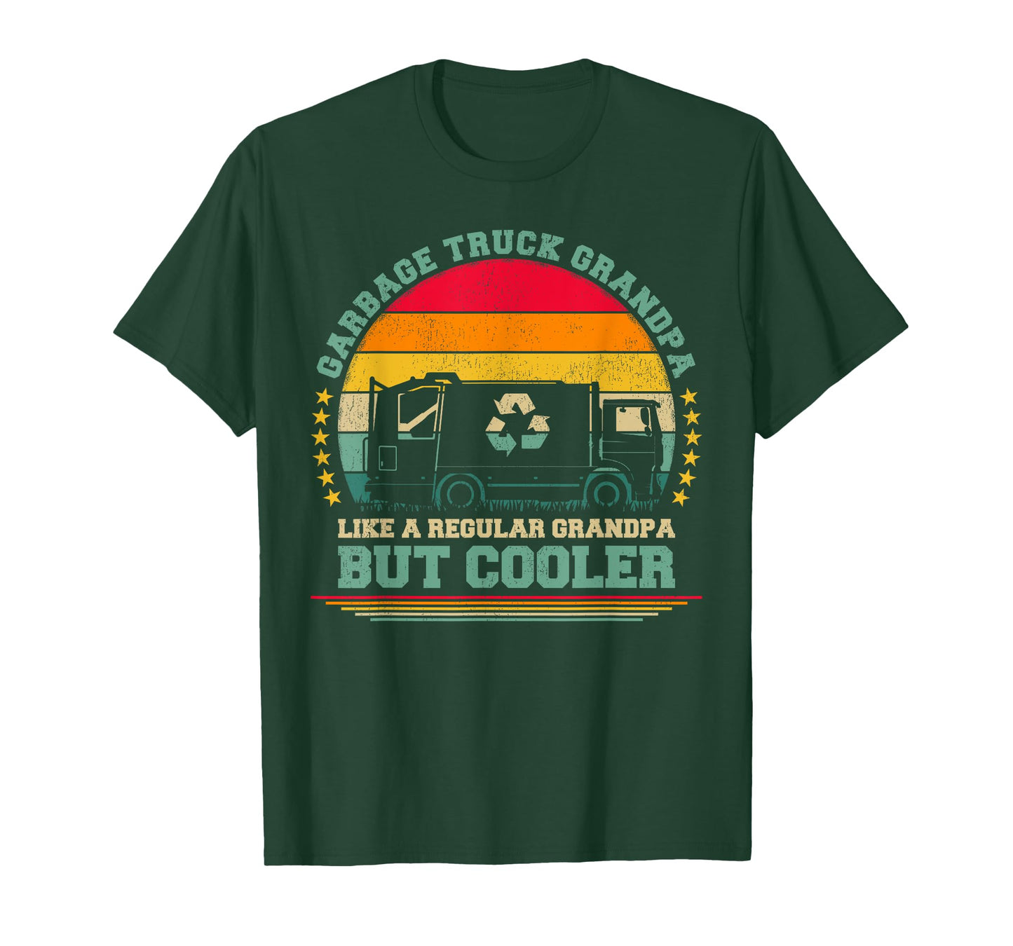 Garbage Truck Grandpa Like A Regular Grandpa Father's Day T-Shirt