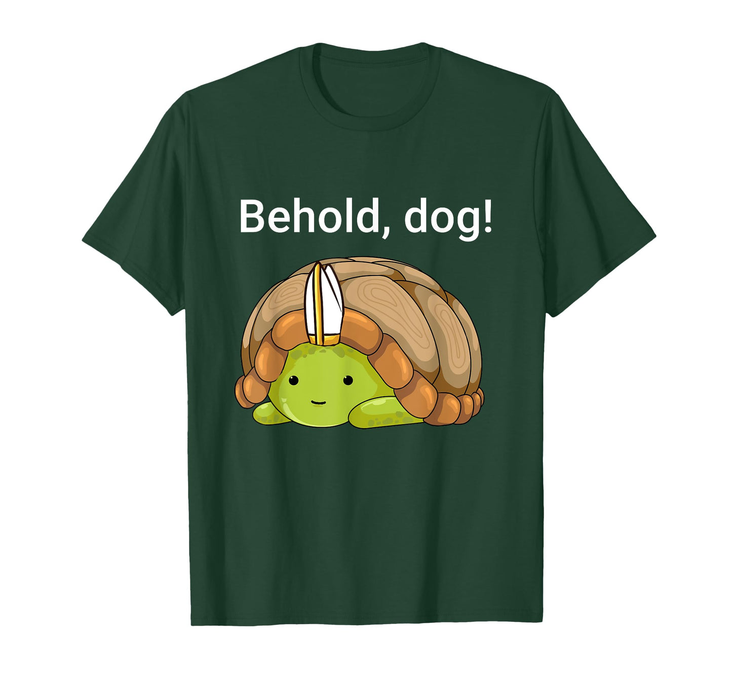 Behold Dog Funny Turtle Wearing A Priest Hat T-Shirt for Men Women Girls Kids