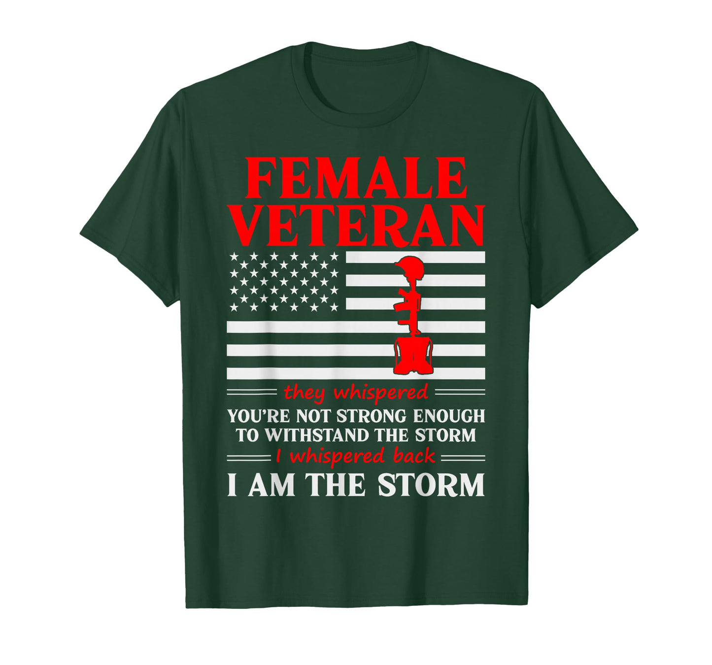 Female Veteran I'm The Storm Women Veteran Mother Grandma T-Shirt