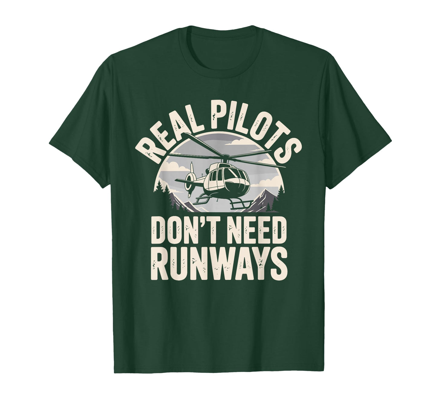 Funny Helicopter Pilot Art for Men Women Flying Helicopter T-Shirt