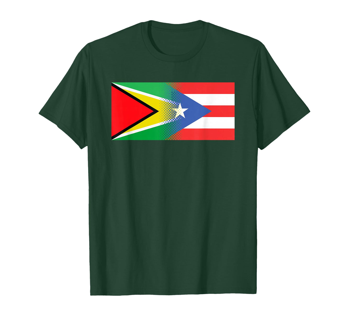 Guyanese Puerto Rican Flag Guyana Puerto Rico T-Shirt