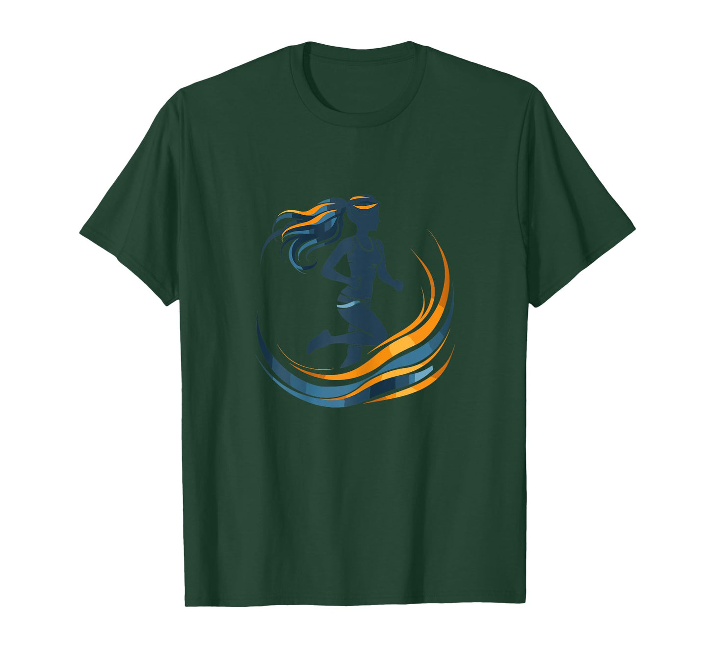 Female Runner Graphic Exercising for Girls T-Shirt