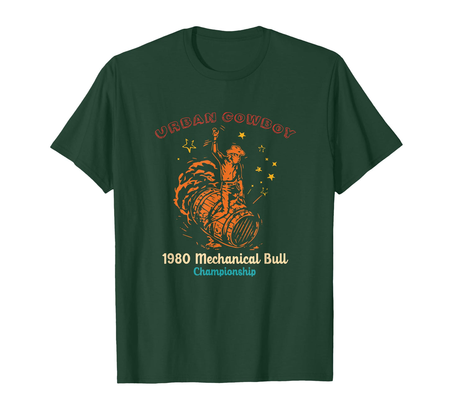 Urban-Cowboy 1980 Mechanical Bull Championship Design T-Shirt