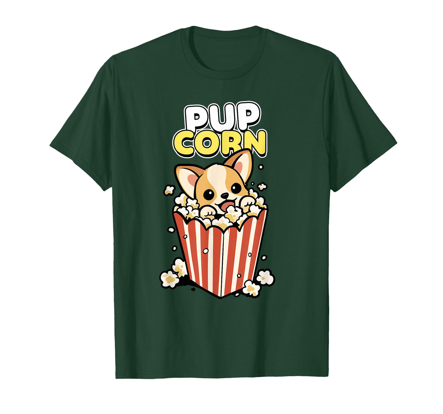 Pupcorn Dog in Popcorn Pun Cute Movie Snack Art T-Shirt