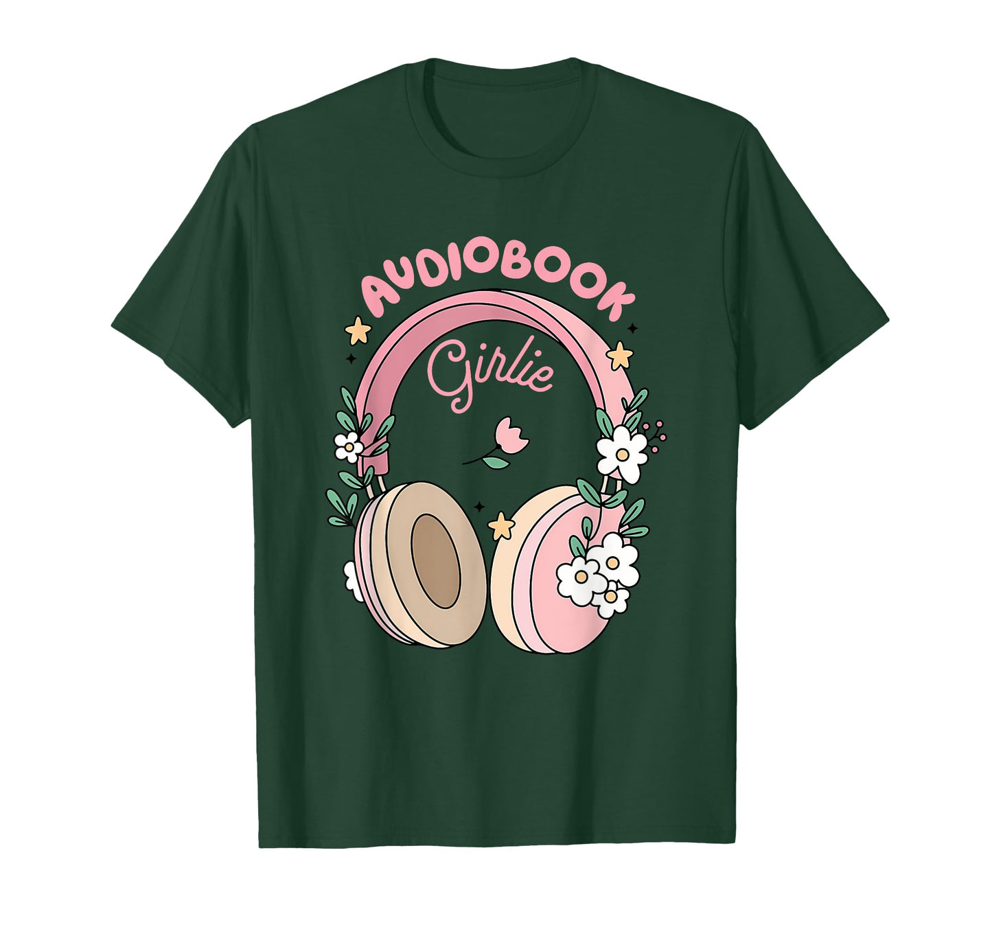 Audiobook Girlie Funny Design T-Shirt