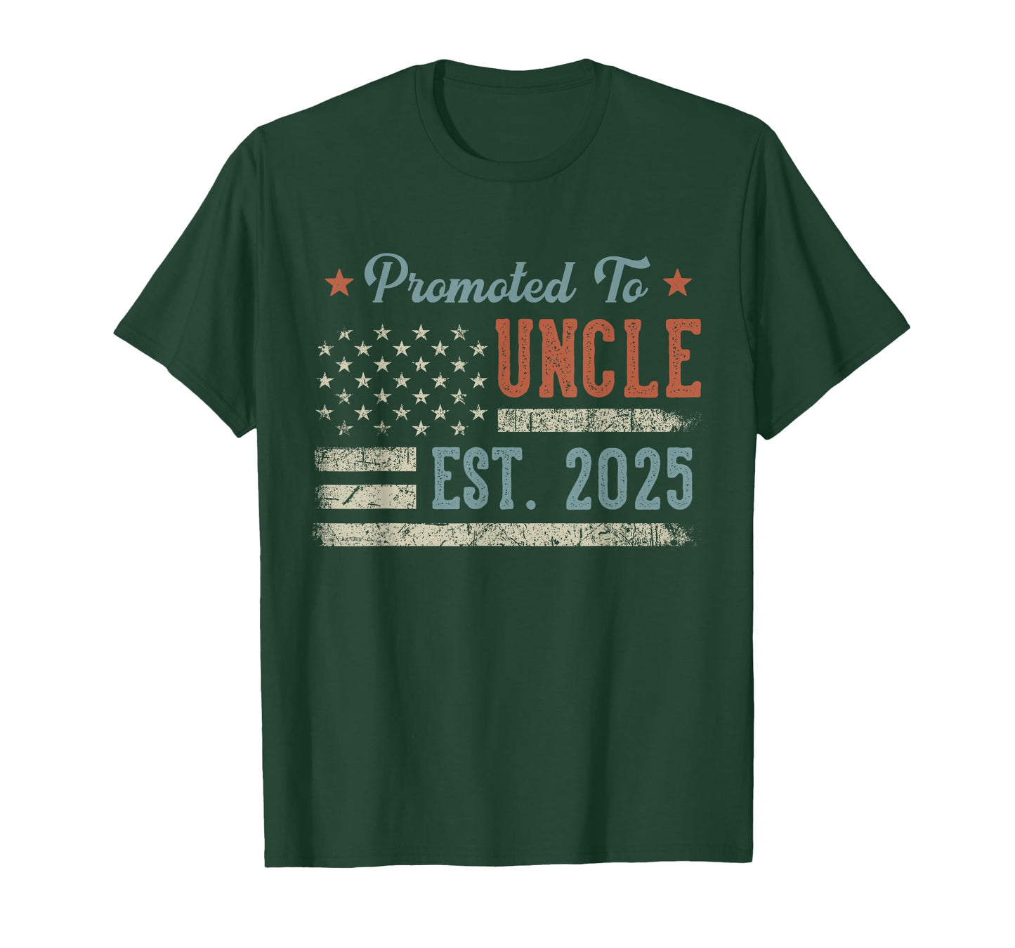 Promoted To Uncle Est 2025 Uncle To Be Gifts 1St Time Uncle T-Shirt