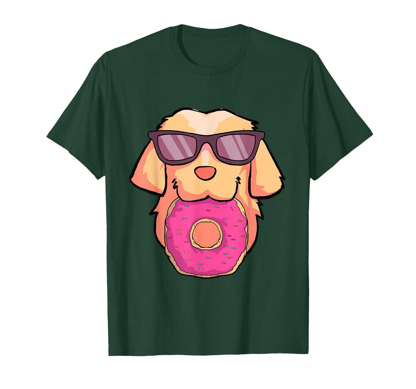 Golden Retriever Dog Donuts Party Gifts Shirt Women Girls T-Shirt
