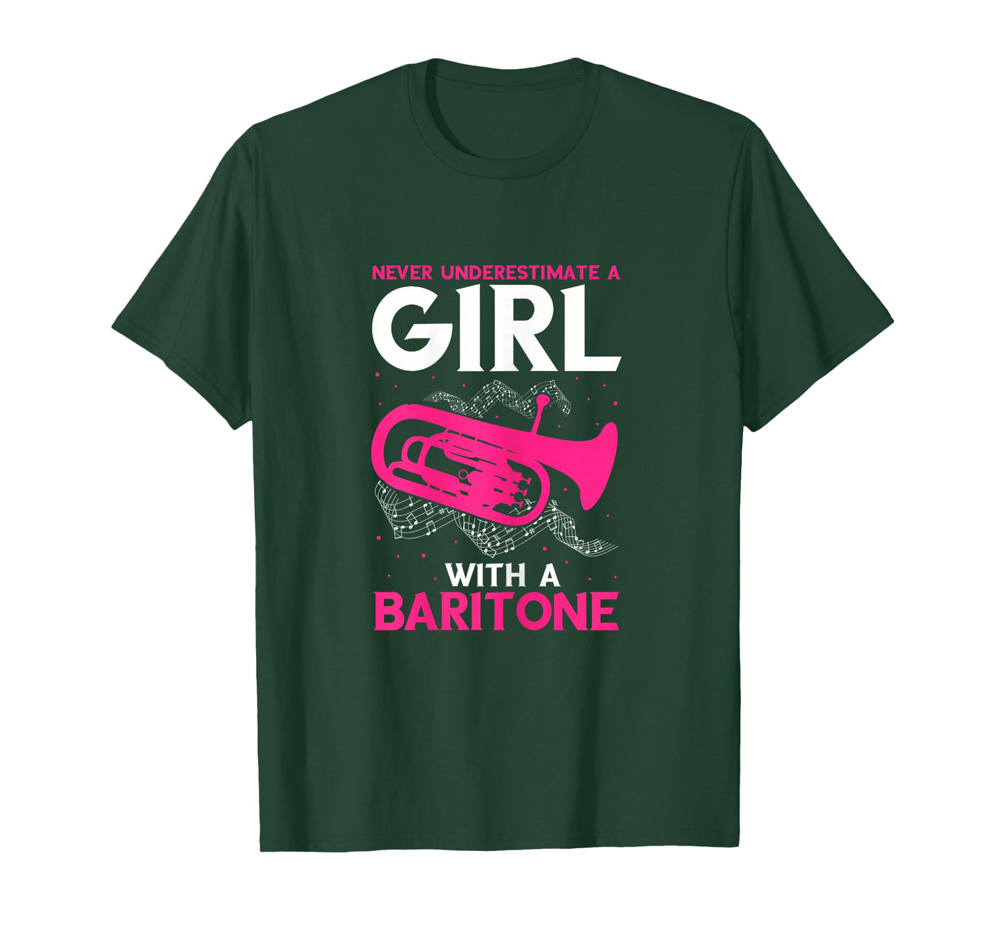 Baritone Girl Saxophonist Marching Band Euphonium Saxophone T-Shirt