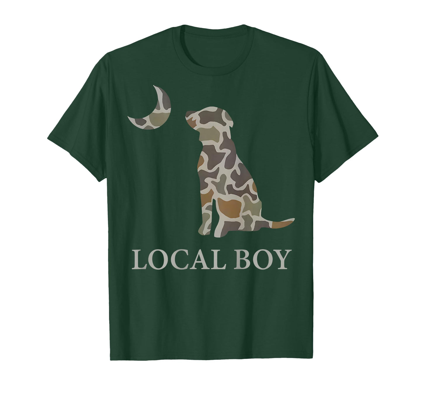Camo Southern Local Boy Duck Hunting Black Lab Outdoor Men T-Shirt