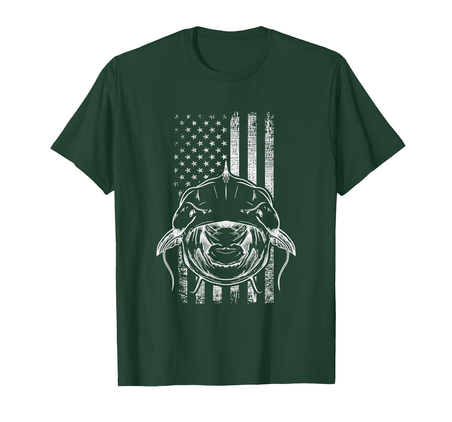 Distressed Flathead Catfish Shovelhead Cat Mudcat Noodling T-Shirt for Men Women Girls Kids