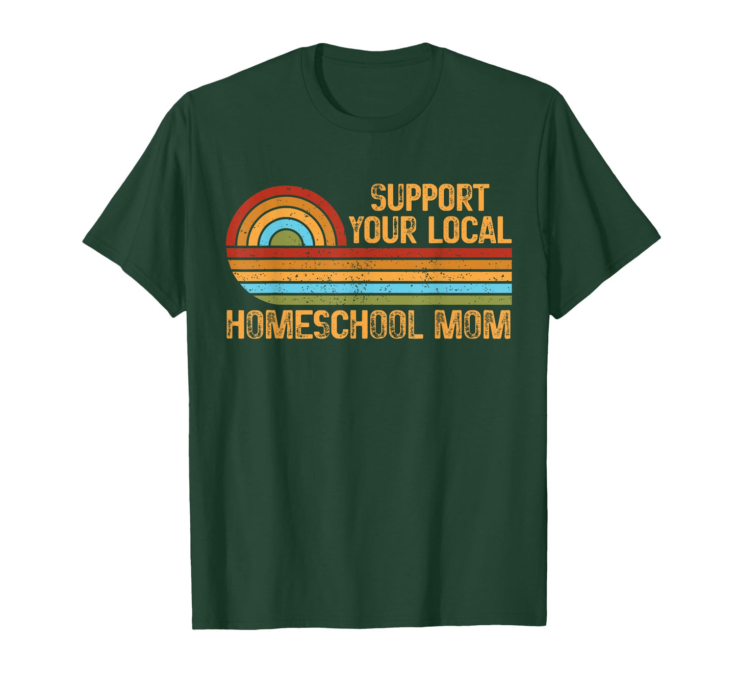 Homeschool Mom Retro Support Teaching Learning Proud Mama T-Shirt