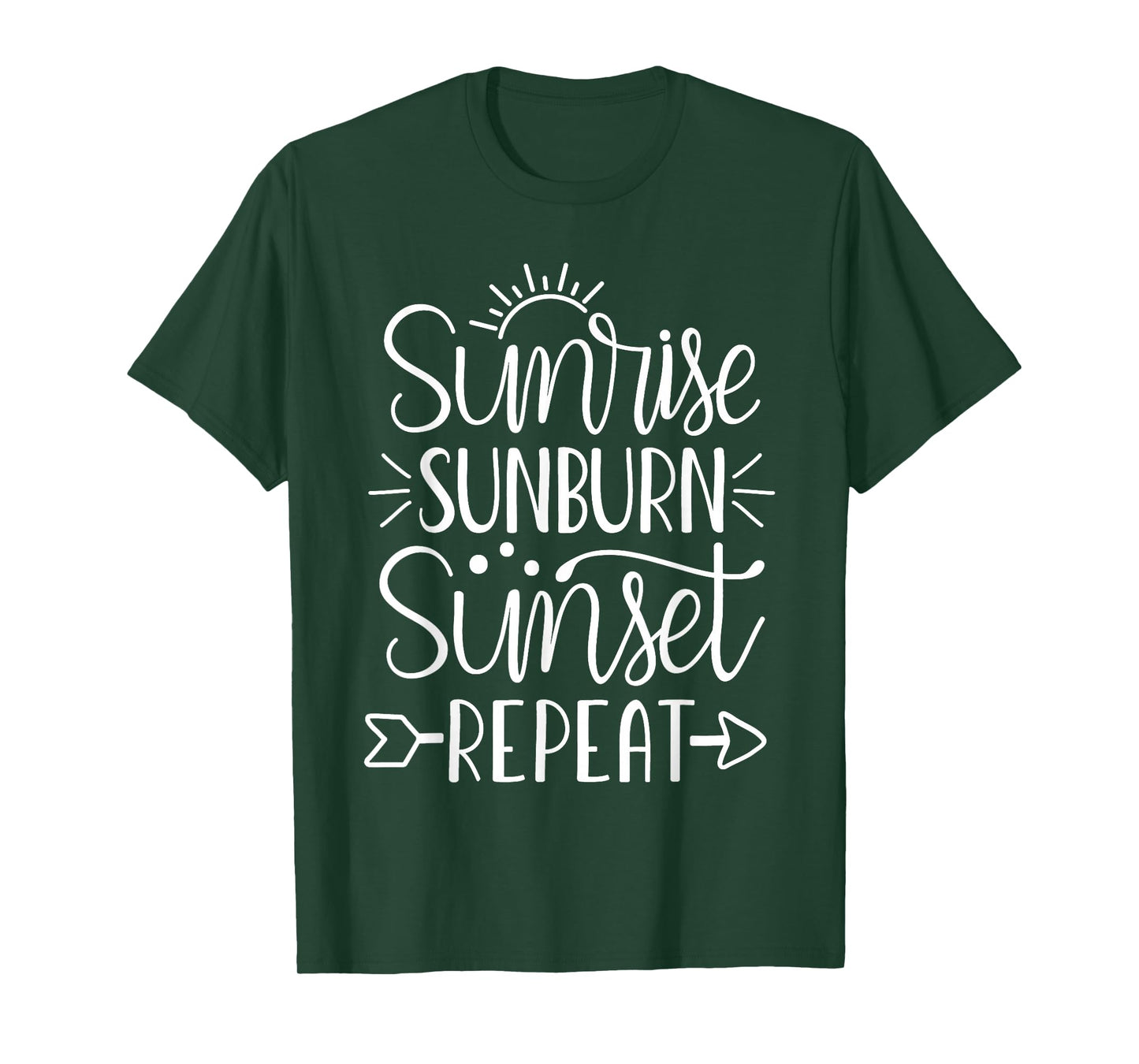 Sunrise sunburn sunset repeat tshirt, Beach Summer Family T-Shirt