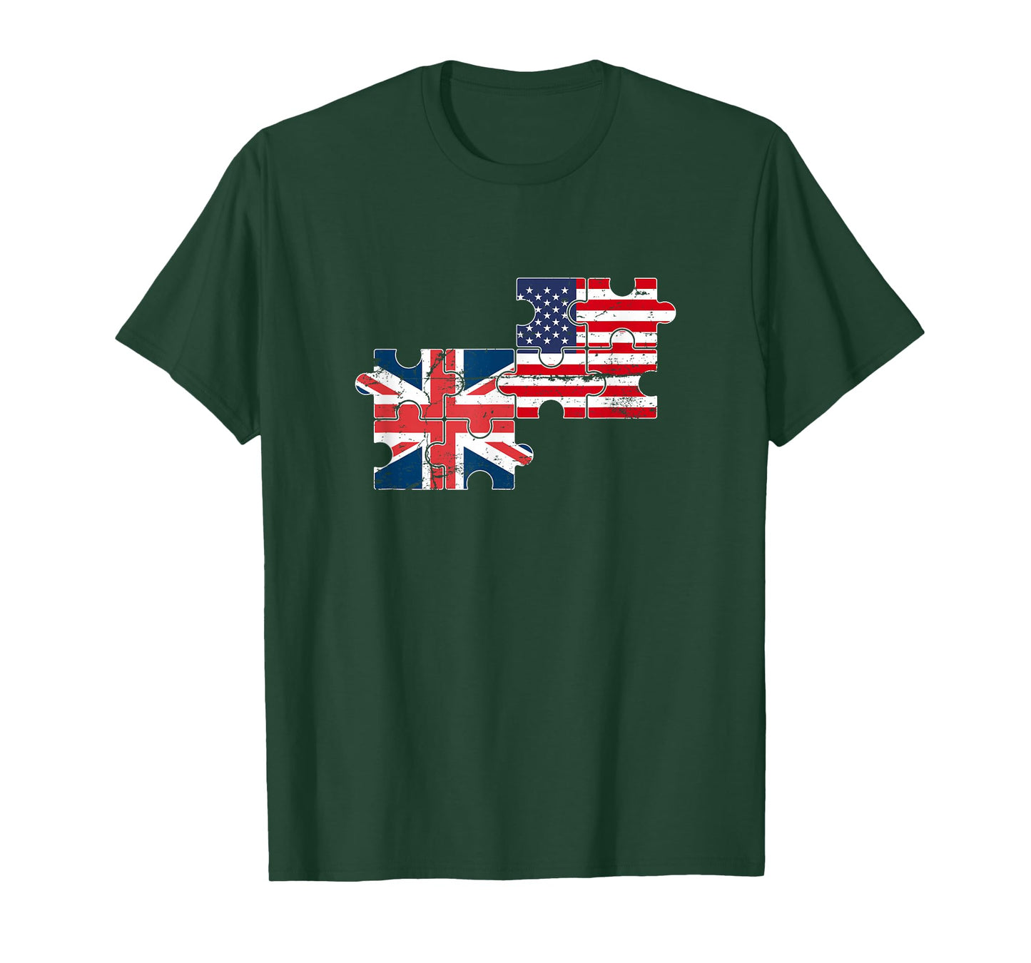 USA UK Vintage Flag British American T-Shirt