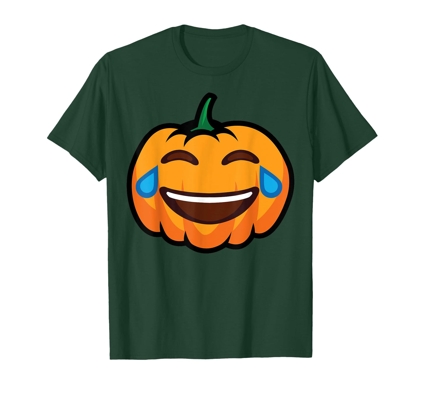 Pumpkin Two Eyes Wink Cry With Big Smile Halloween Costume T-Shirt