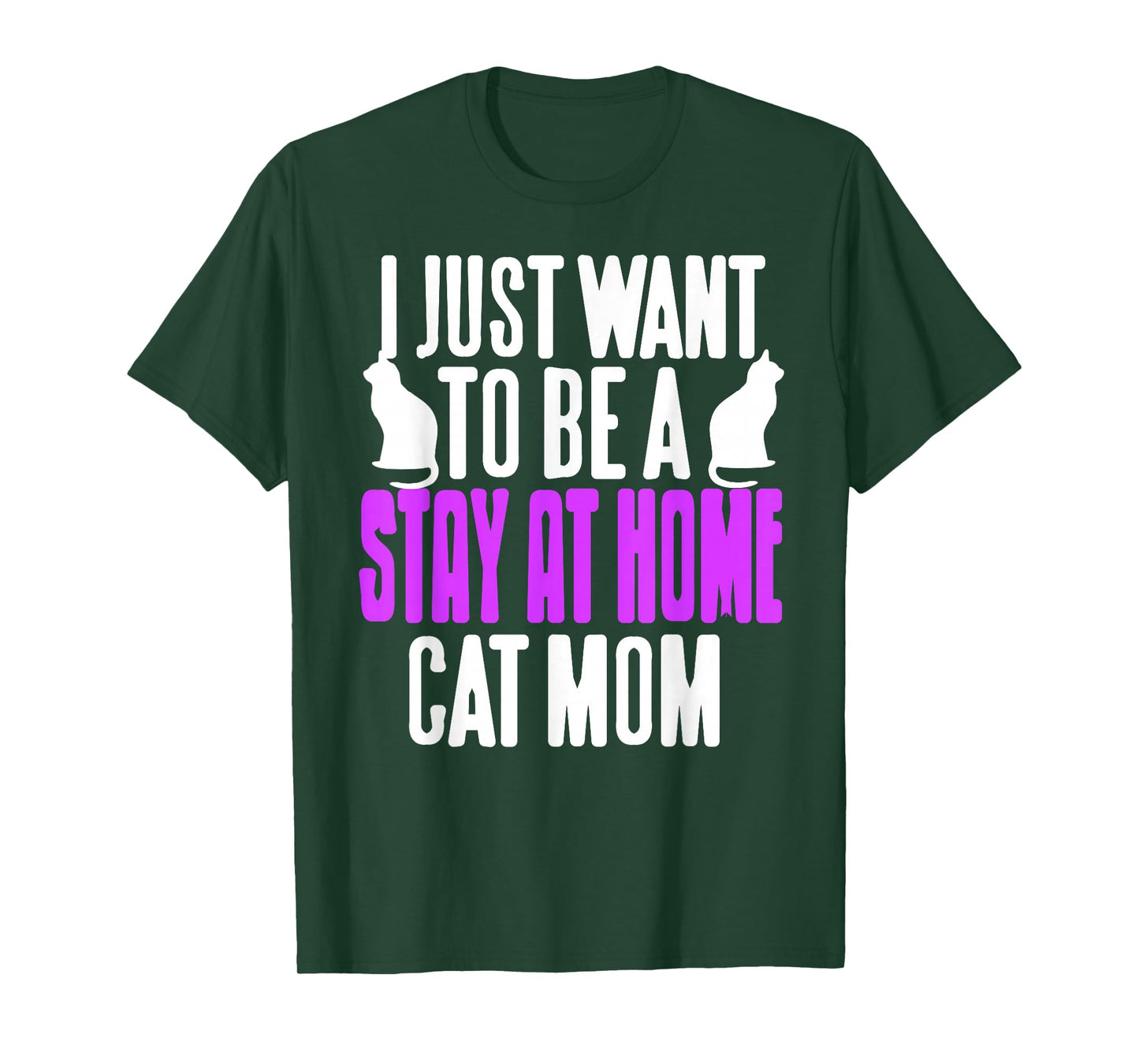 Funny Stay at Home Cat Mom Humor for Pet Lovers T-Shirt