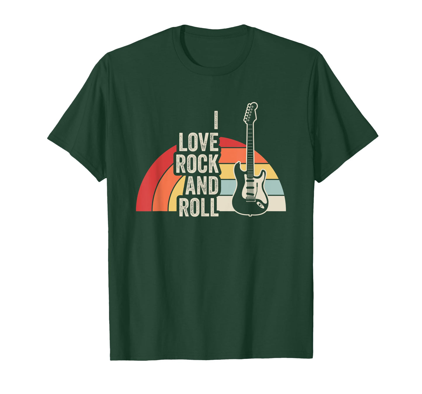 I Love Rock And Roll Retro Guitar T-Shirt