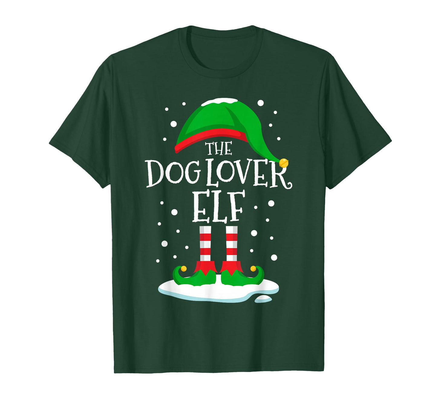 The Dog Lover Elf Christmas Family Matching Xmas Dog Mom Dad T-Shirt