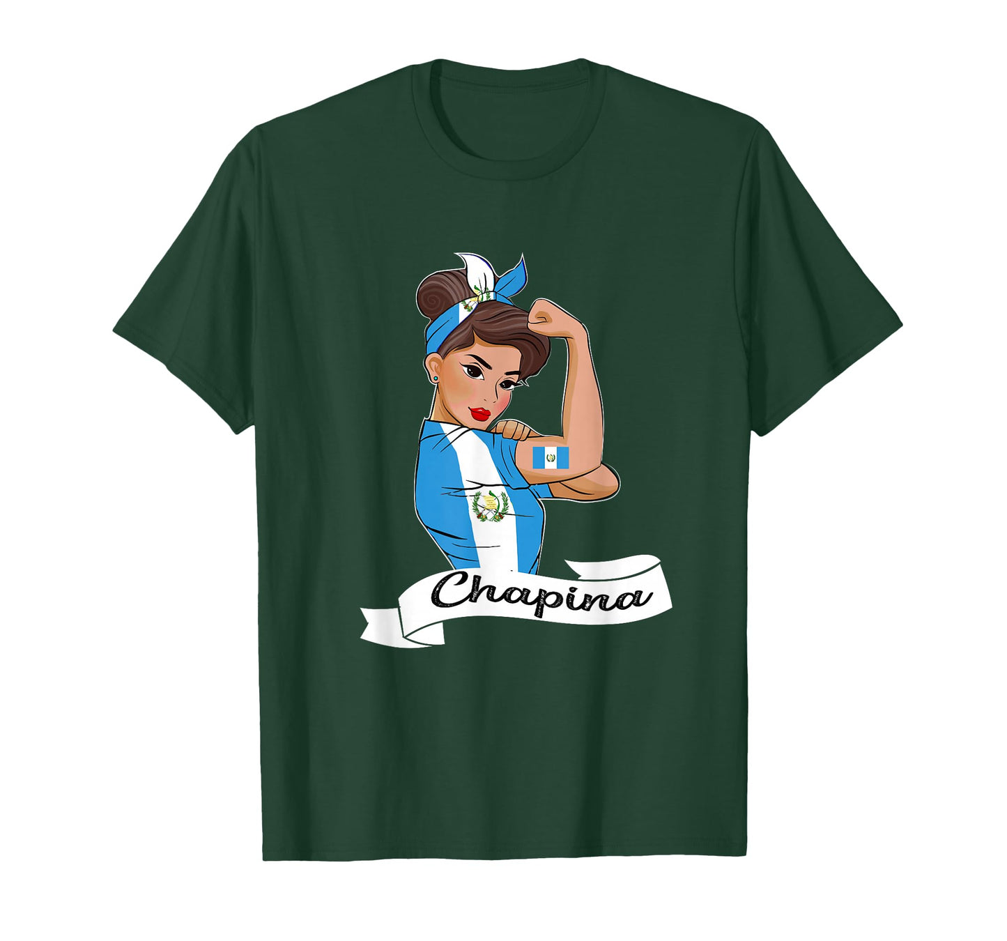 Guatemalan Flag Girl Guatemala Chapina Camiseta Slang Women T-Shirt