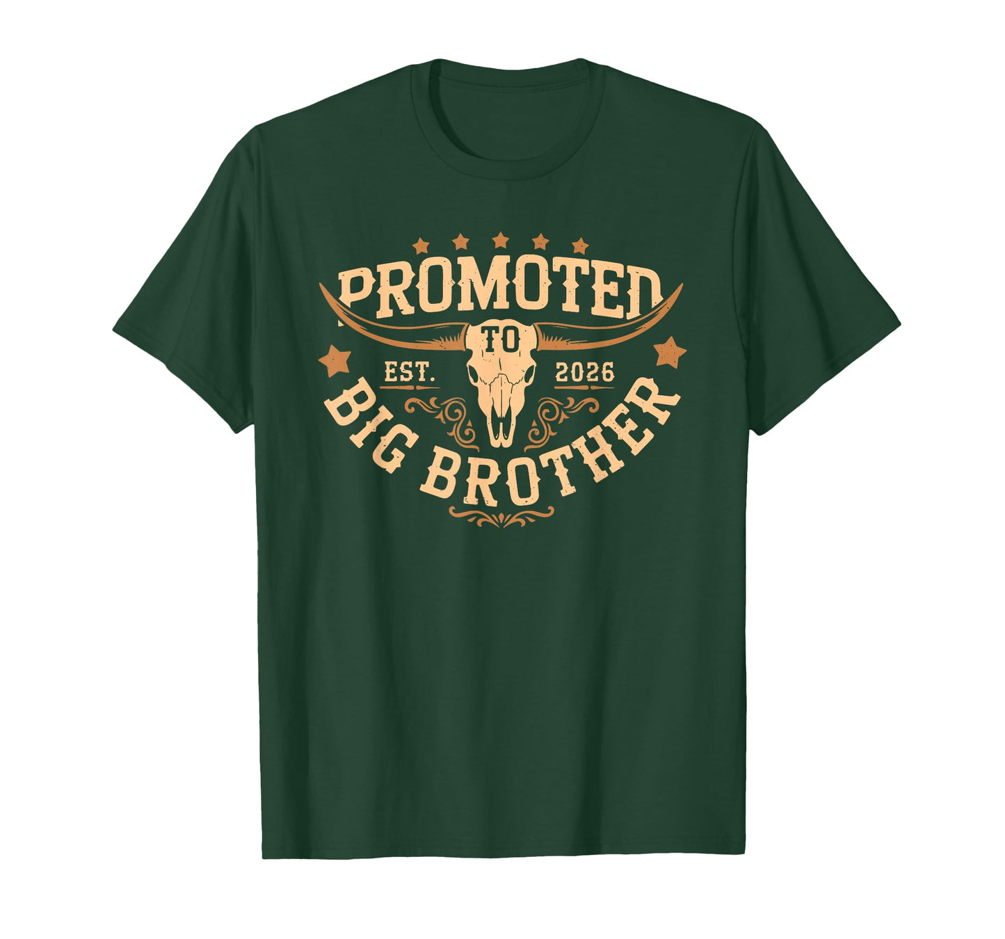 Promoted to Big Bro Est 2026 Cowboy First Time Big Brother T-Shirt