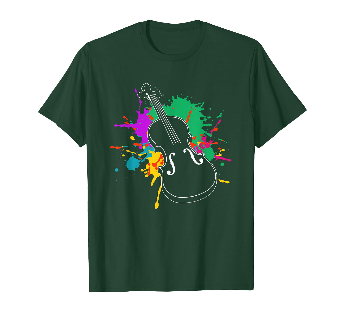 Colorful Violin Player Violinist Fiddle Instrument Musician T-Shirt