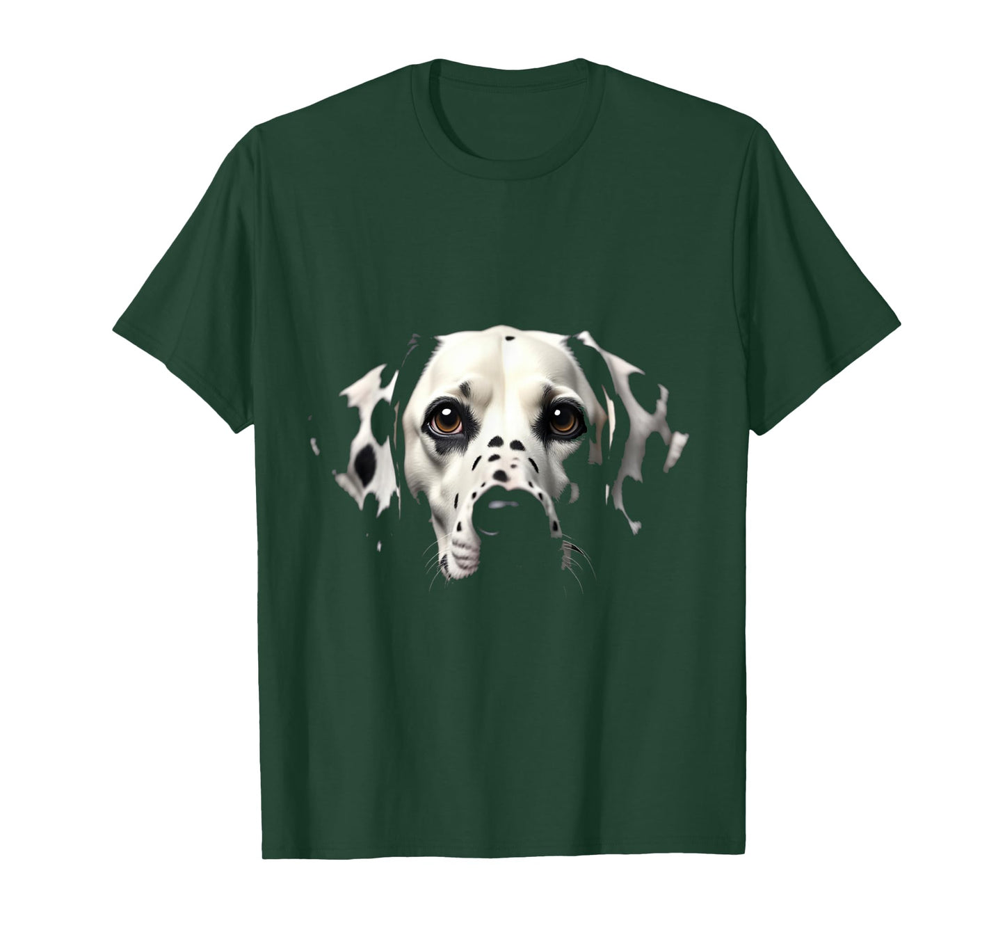 Black Dalmatian Dog Dalmatian Face T-Shirt