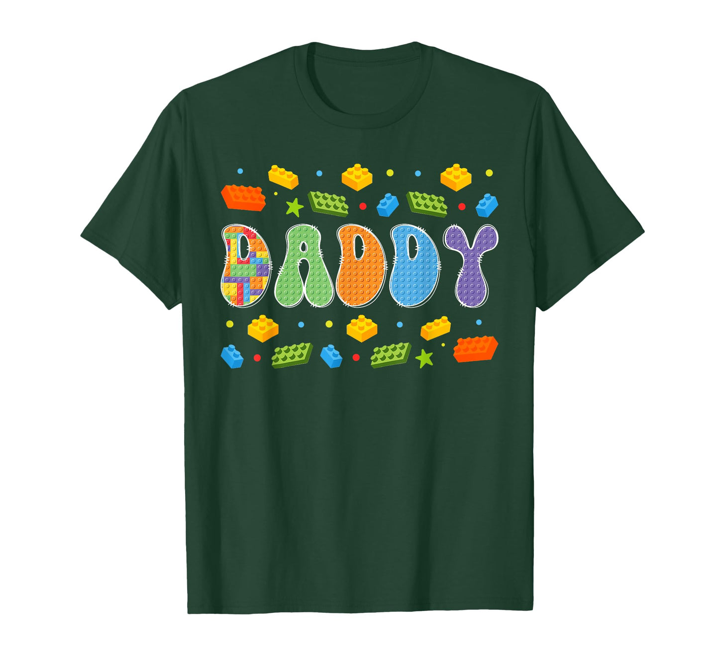 Daddy Building Bricks Block Master Builder Matching T-Shirt