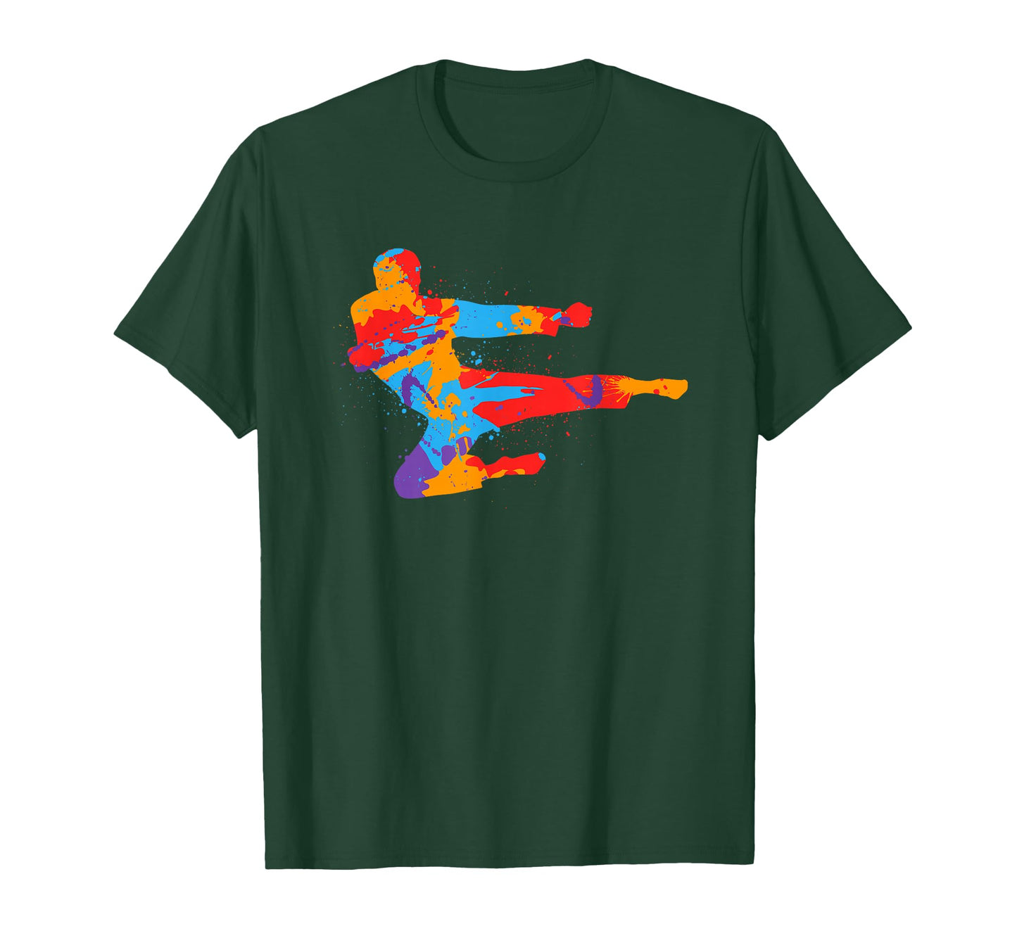 Taekwondo Colorful Martial Arts Men Kids Boys Karate T-Shirt