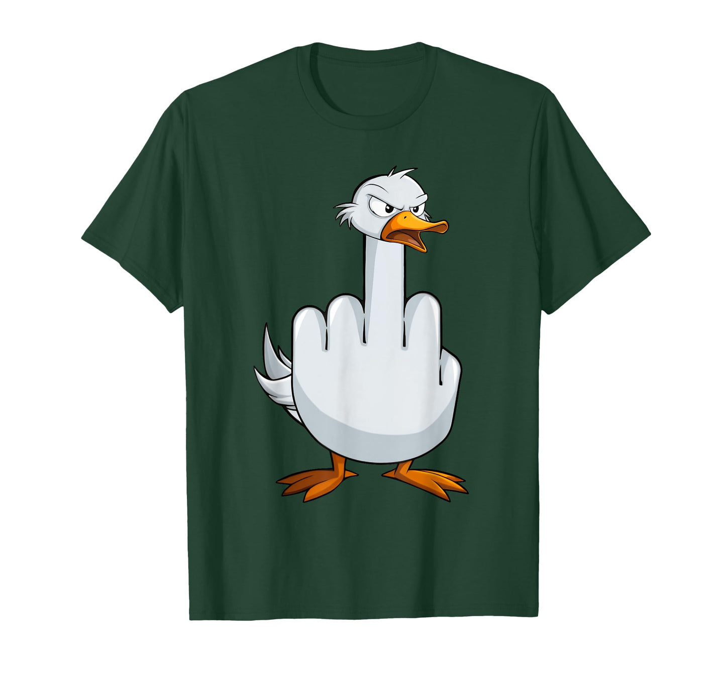 I Don't Give A Duck Middle Finger Funny Offensive Rude Duck T-Shirt