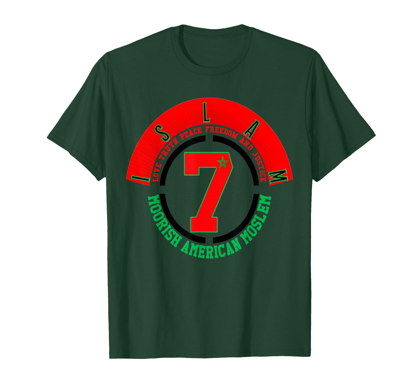 Moorish American Stylized Circle 7 T-Shirt