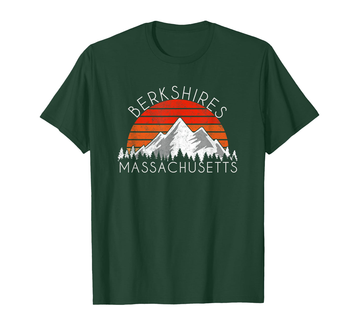 Retro Vintage Berkshires, Massachusetts Distressed T-Shirt