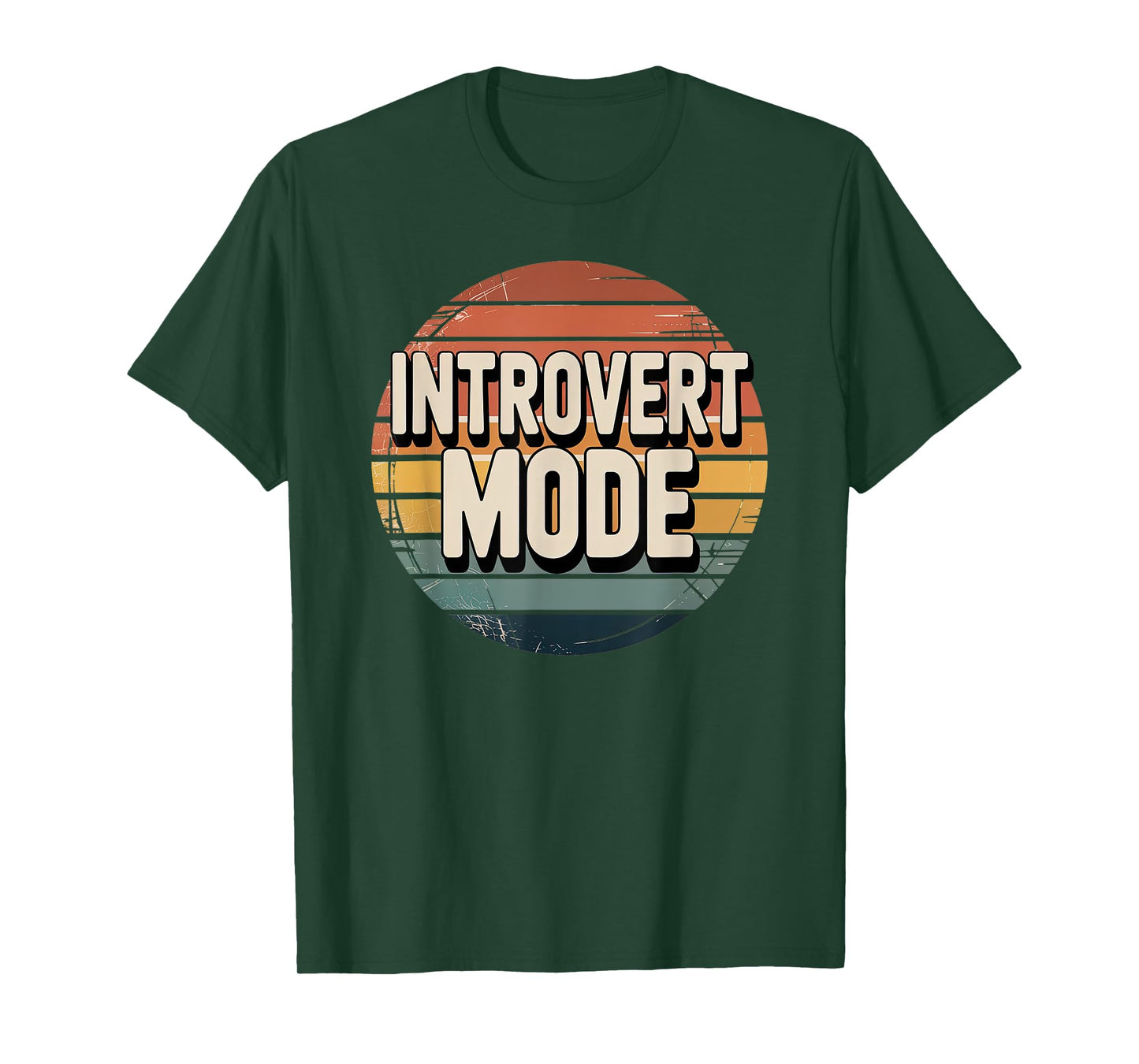 Introvert Mode Funny Retro Sunset Graphic T-Shirt
