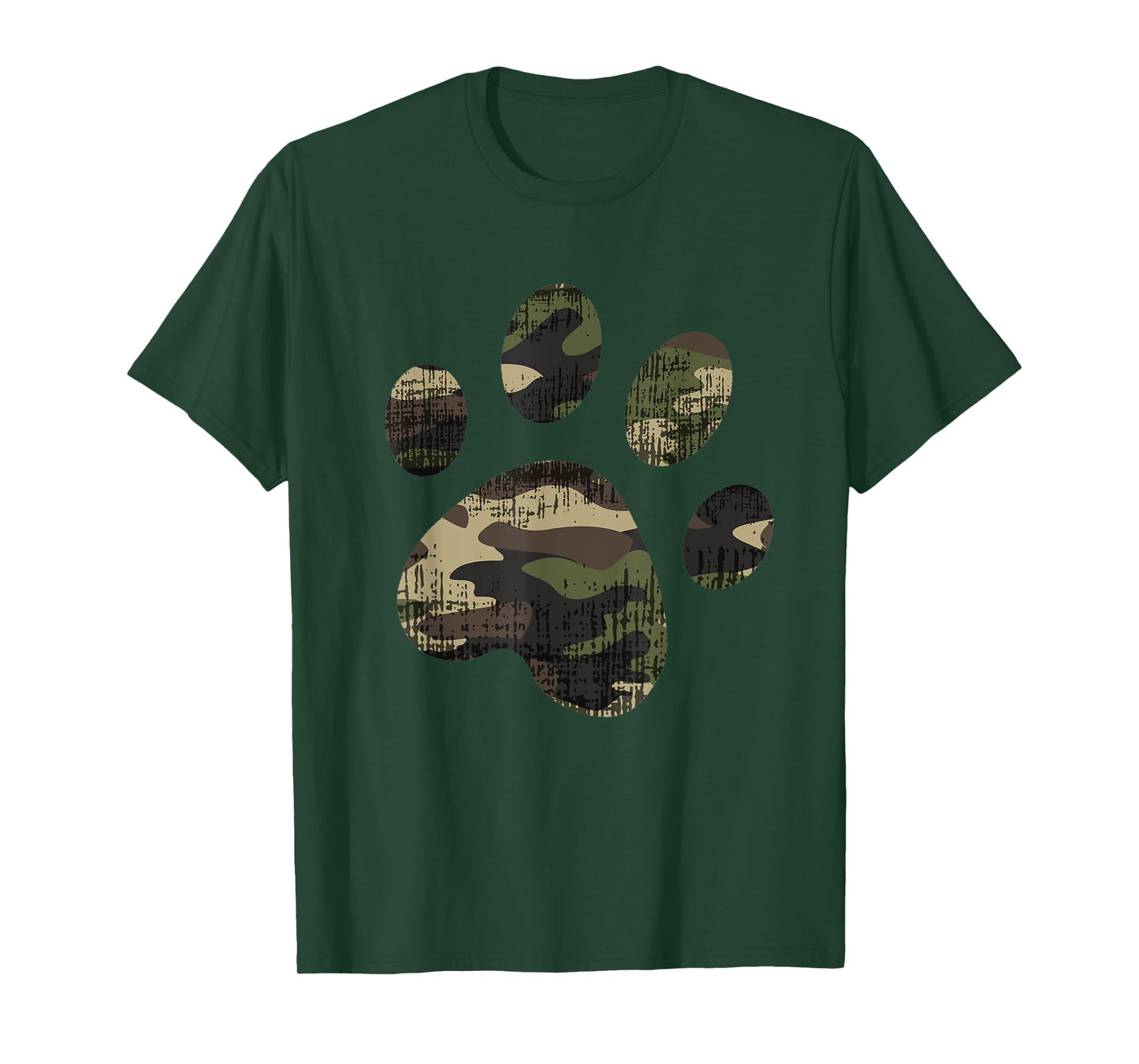 Camo Dog Paw Print funny gift for Pet Parents Men Women Kids T-Shirt