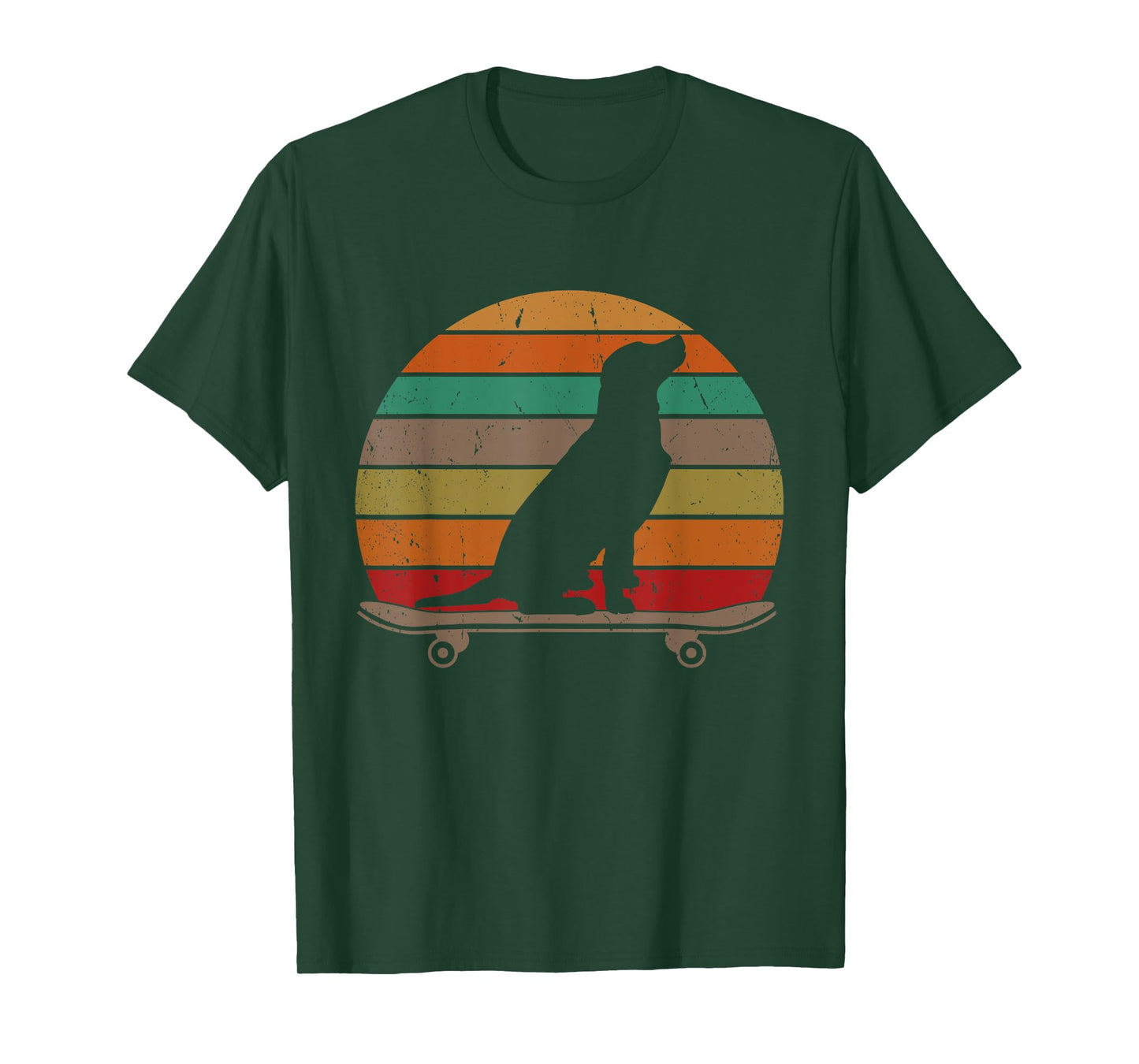 Labrador Retriever Dog on Skateboard Funny Skateboarding T-Shirt for Men Women Kids