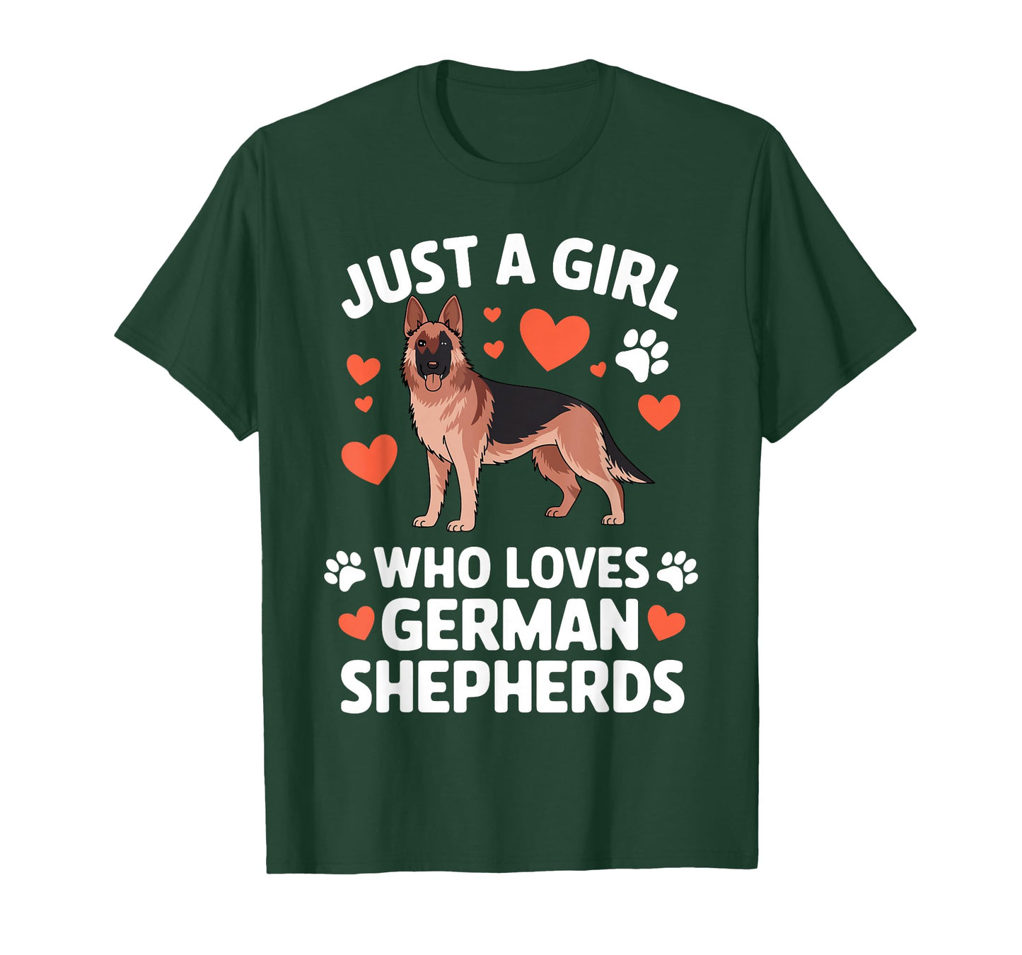 German Shepherd Art for Women Girls German Shepherd Lover T-Shirt