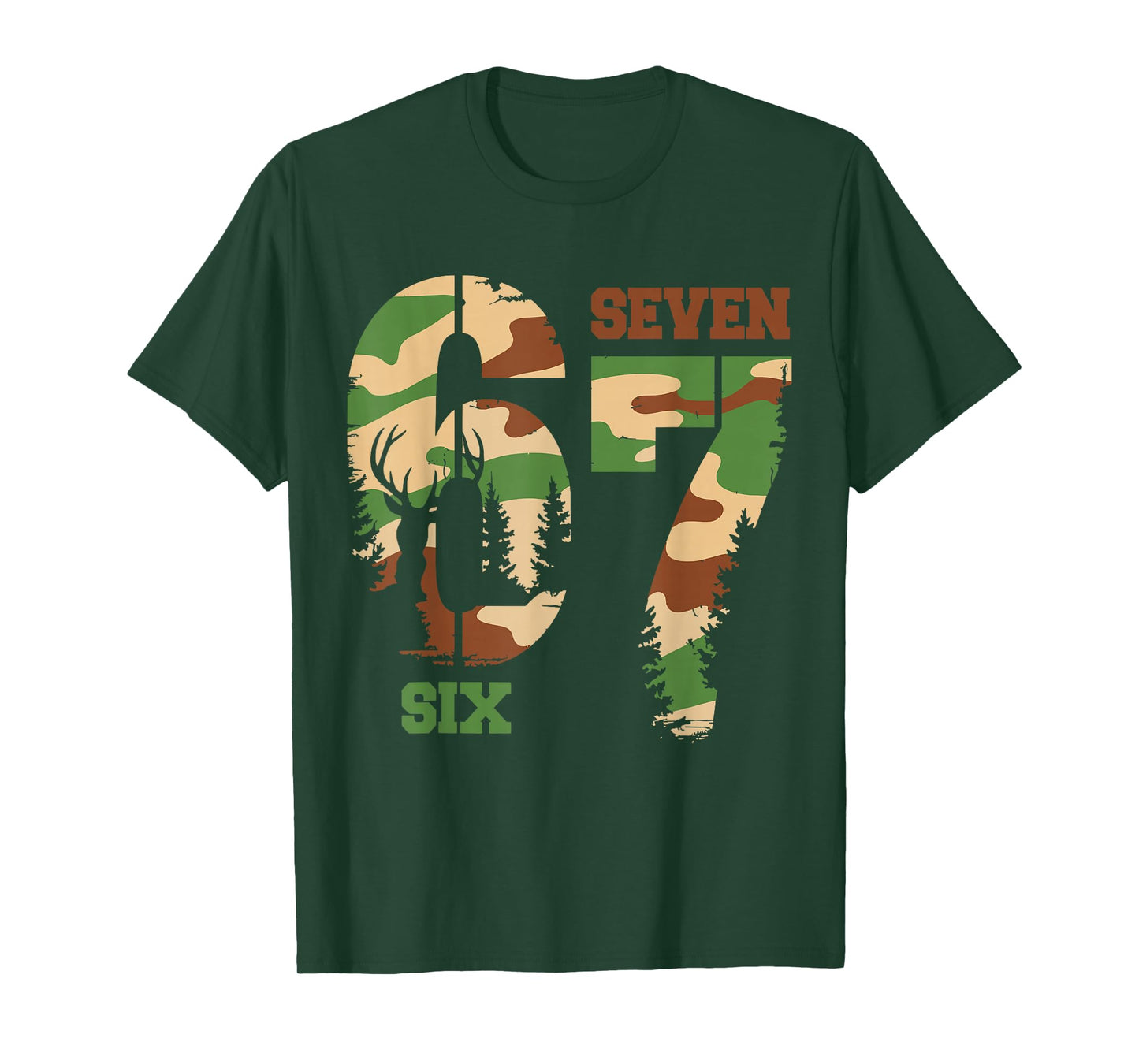67 Hunting Camo Six Seven 6 7 Meme Camouflage 67 Men Boys T-Shirt