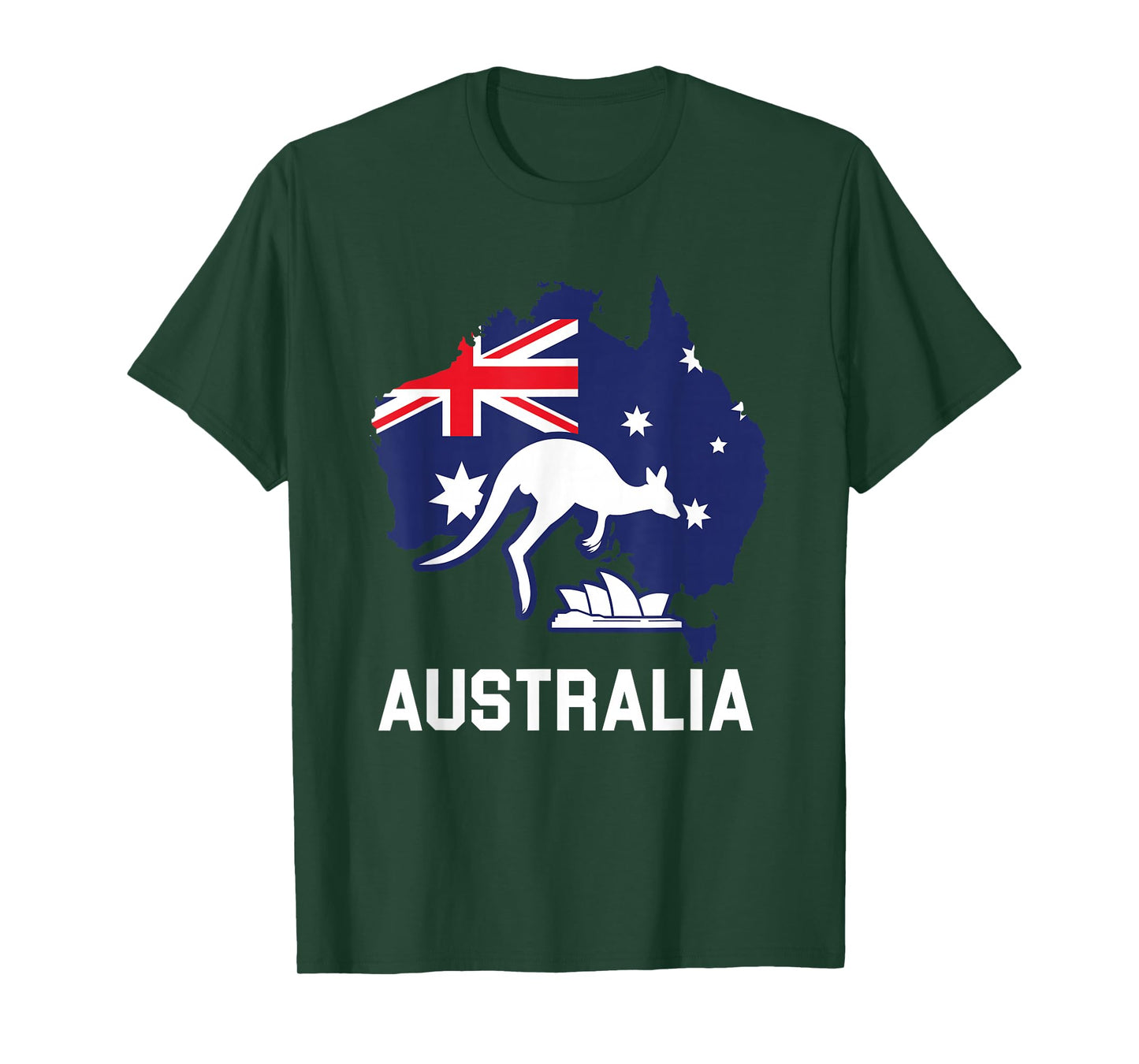 Australia Country Map Australian Kangaroo Melbourne Aussie T-Shirt