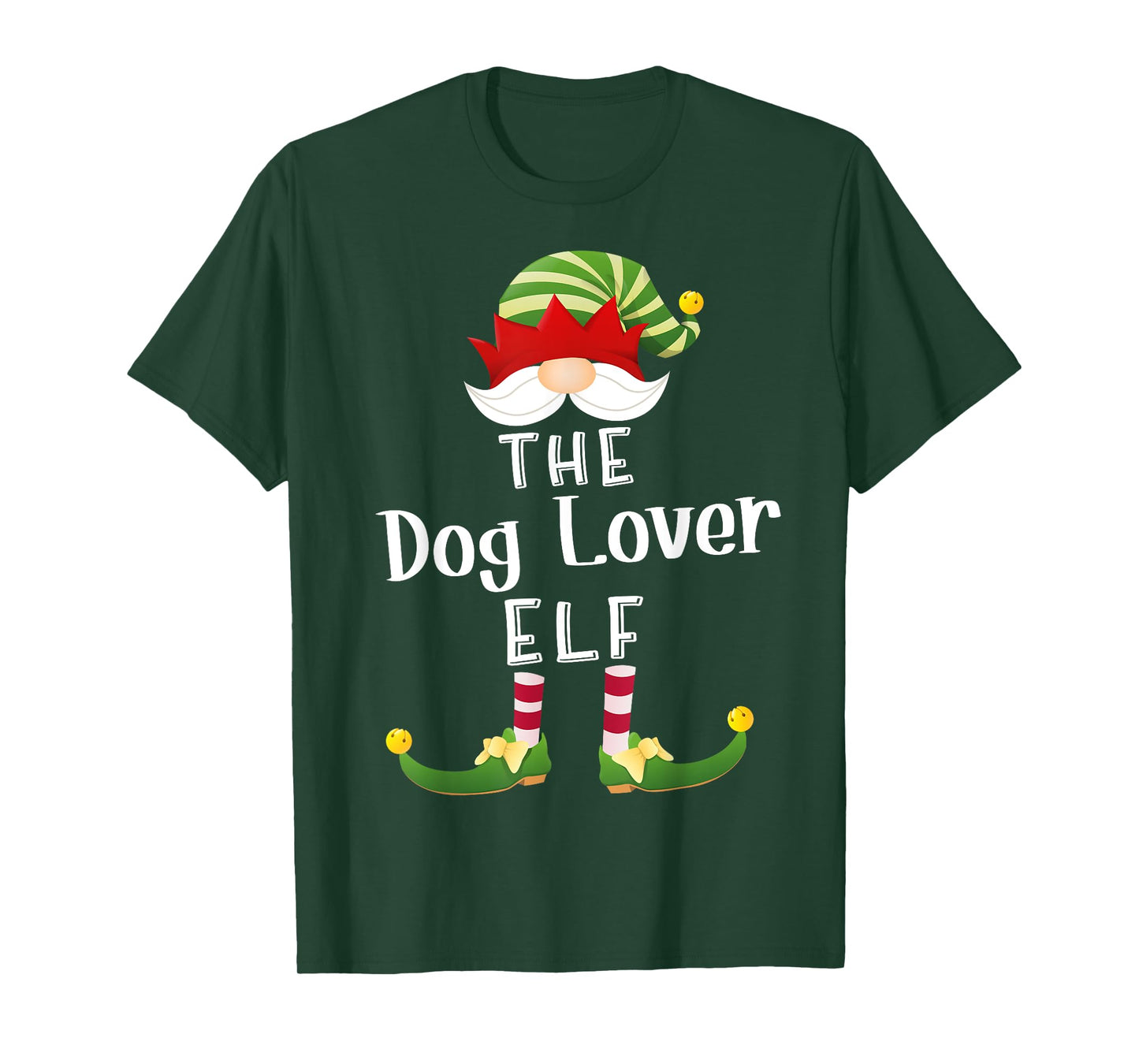 Dog Lover Elf Group Christmas Funny Pajama Party T-Shirt for Men Women
