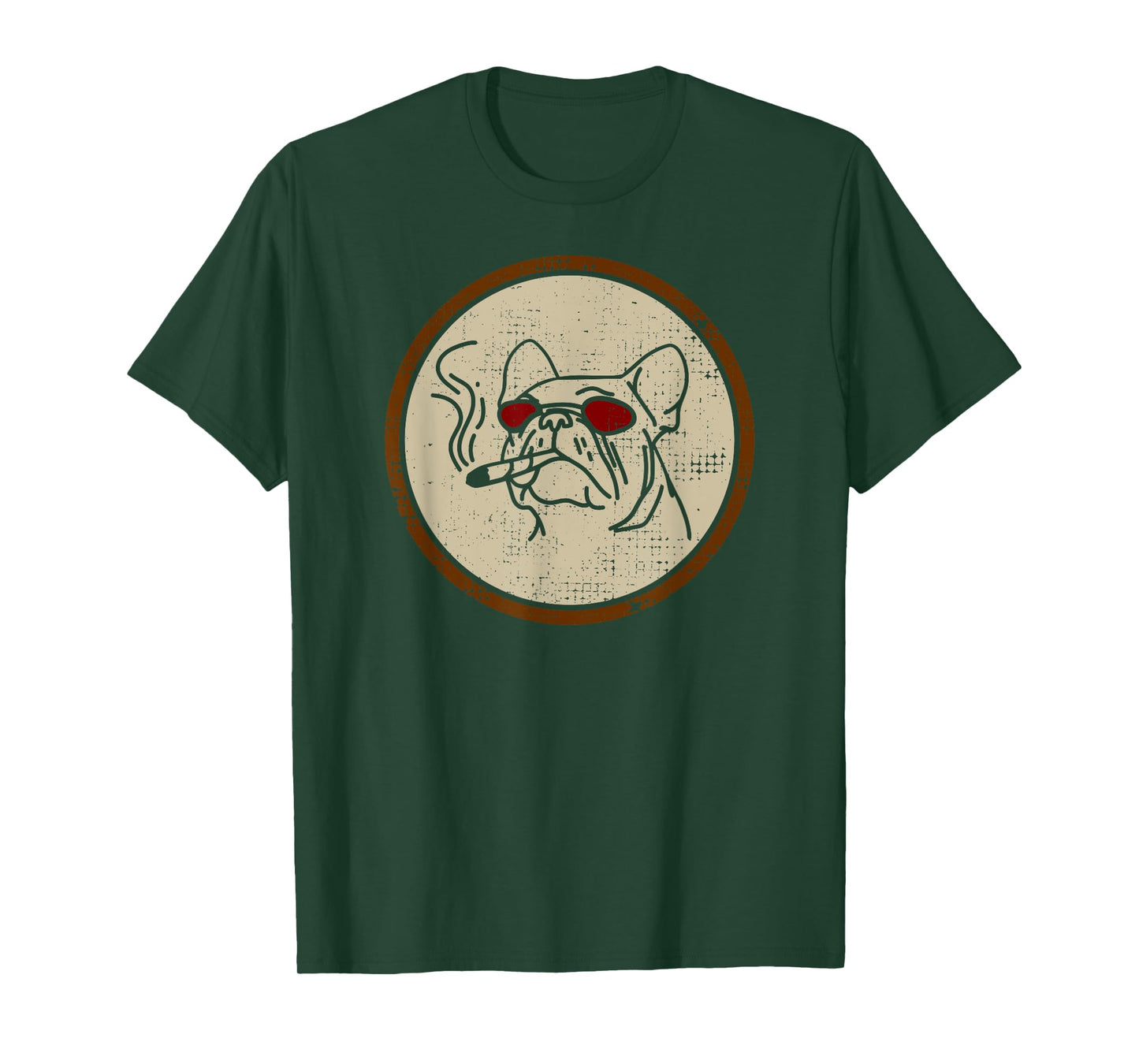 Dog Smoking Weed Retro Cool Funny Men Women T-Shirt